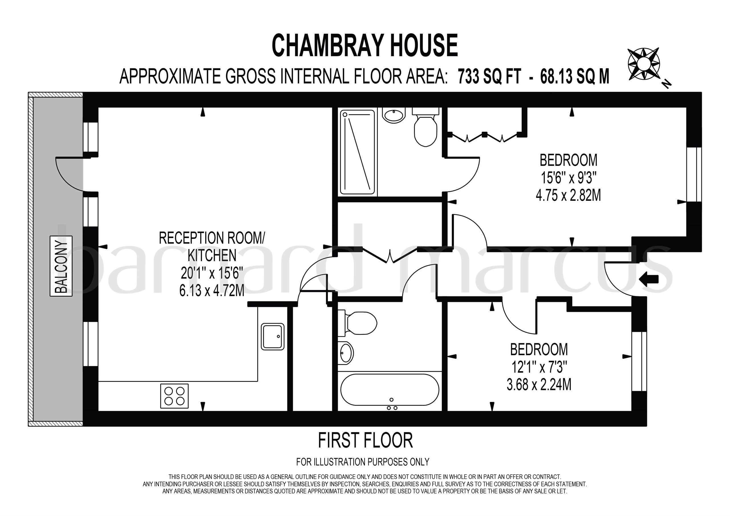 Flat 18, Chambray House, 188, London Road, Wallington floorplan