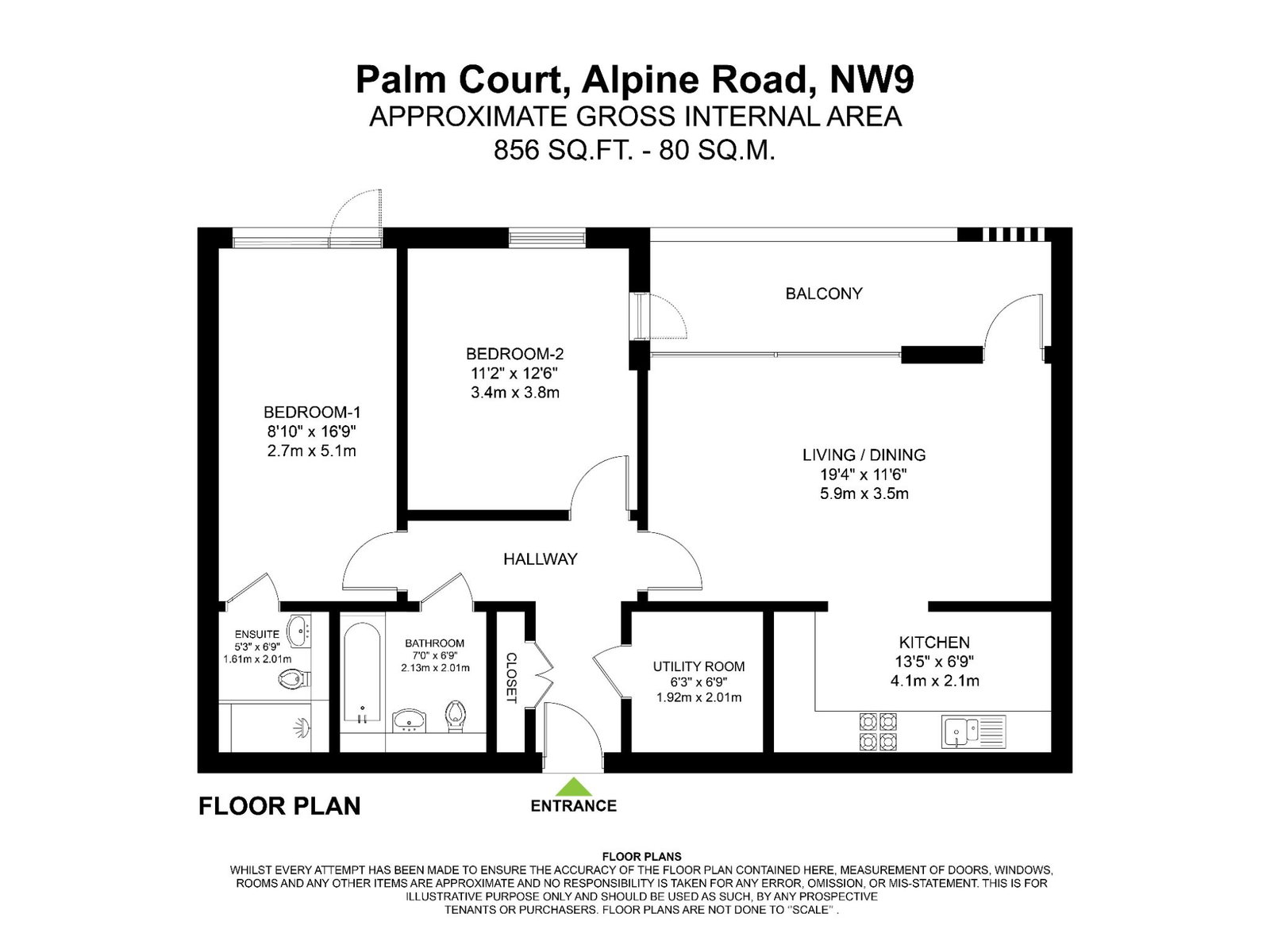 Alpine Road, London floorplan