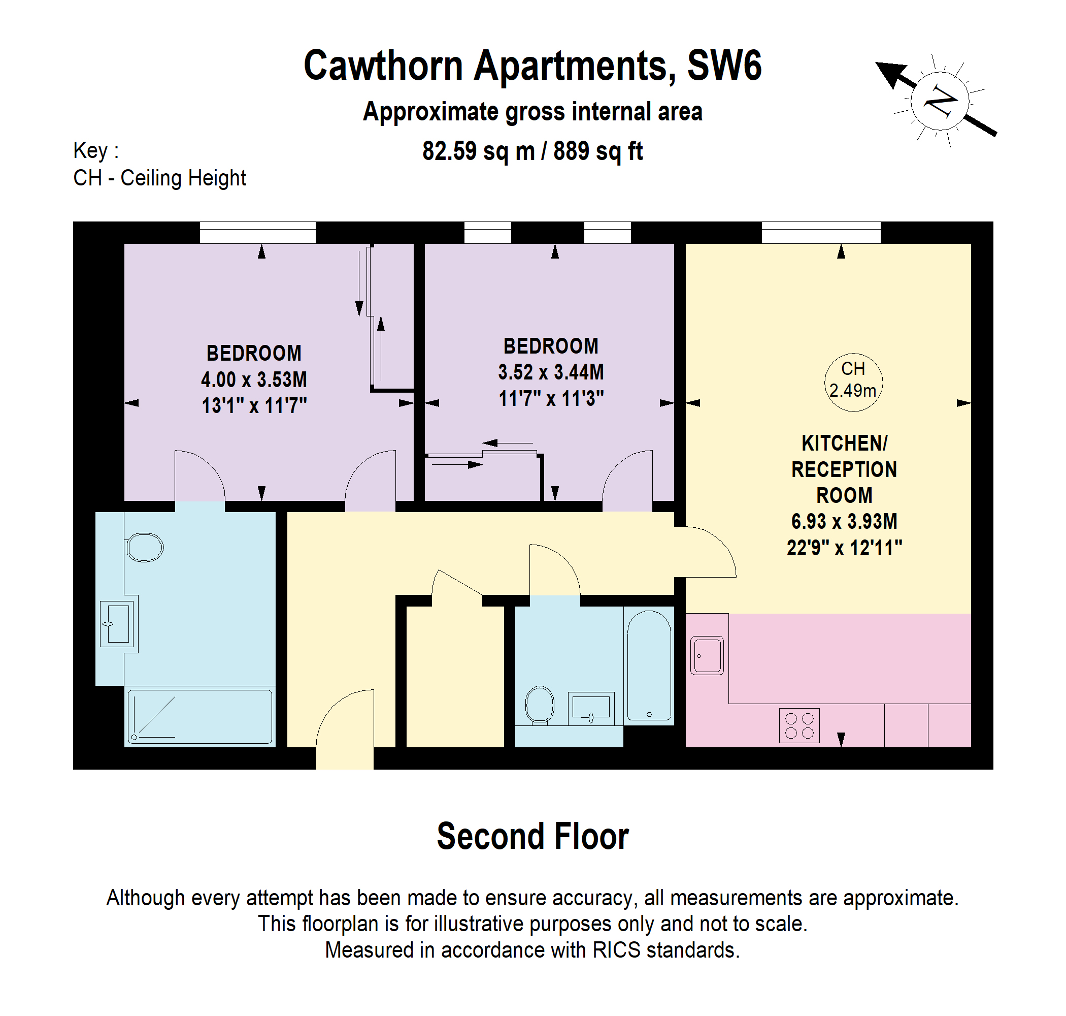 86, Cawthorn Apartments, London floorplan