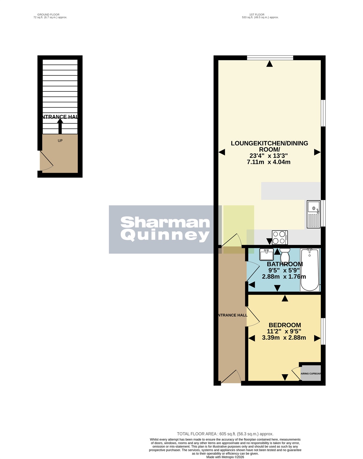 Flat 3, 3, Mews Close, Huntingdon floorplan