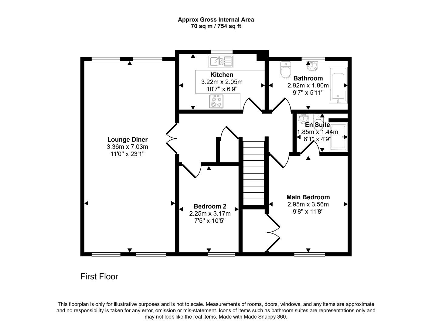 Flat 2, 1A, Bexley Street, Windsor floorplan