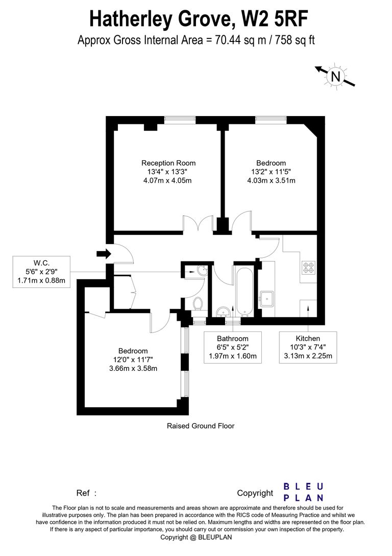 Flat 76 Hatherley Court, Hatherley Grove, Bayswater floorplan