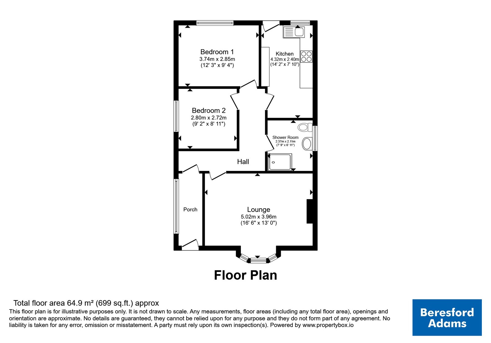 50, Stephen Road, Denbighshire floorplan