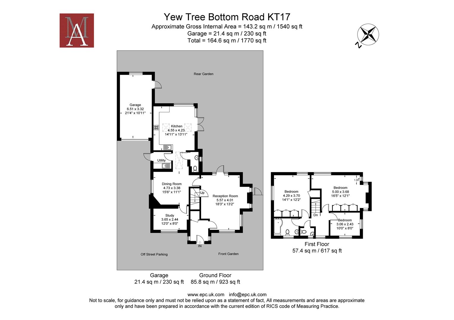 9 Yew Tree Bottom Road, Epsom floorplan