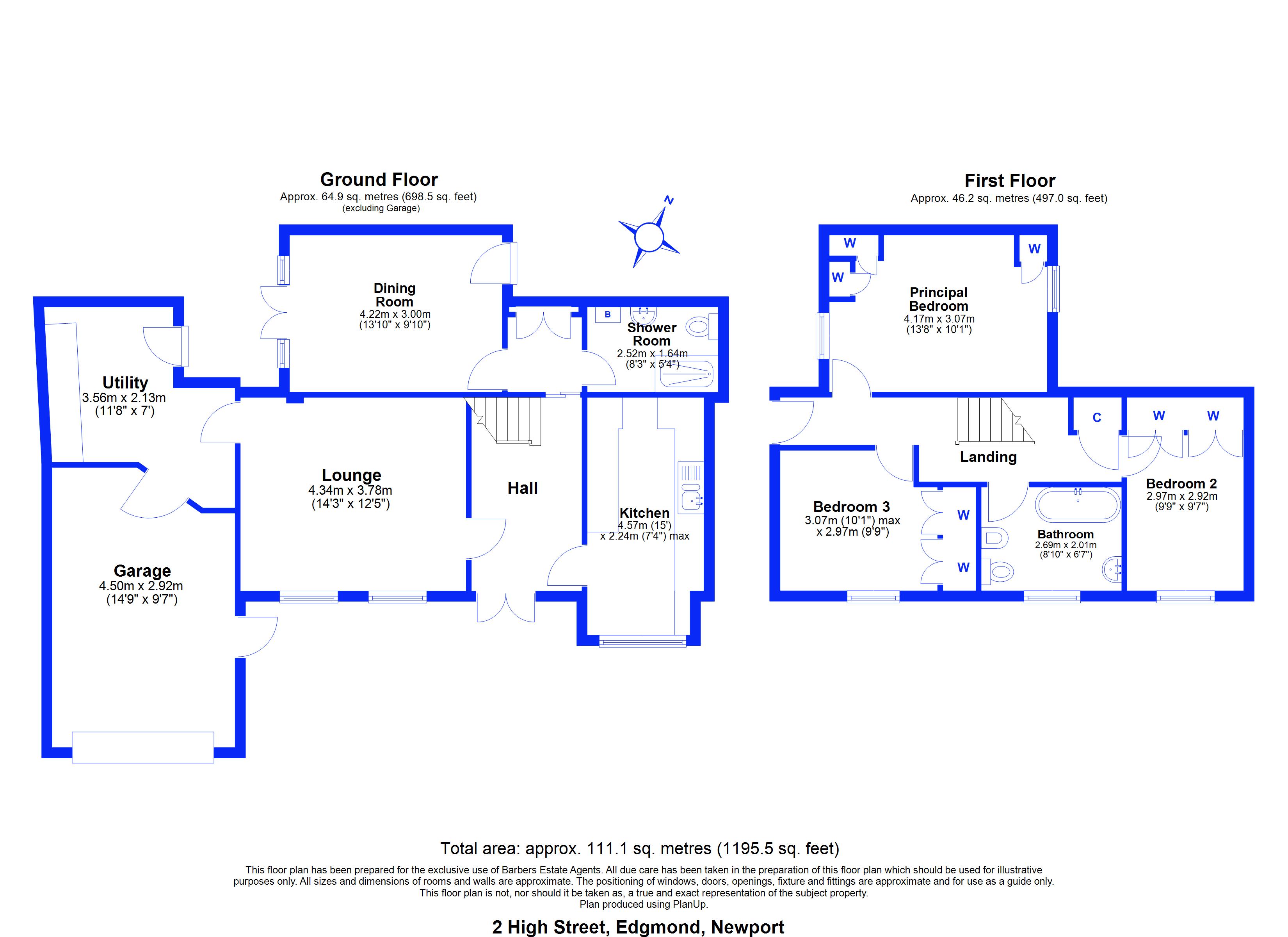 2, High Street, Newport floorplan