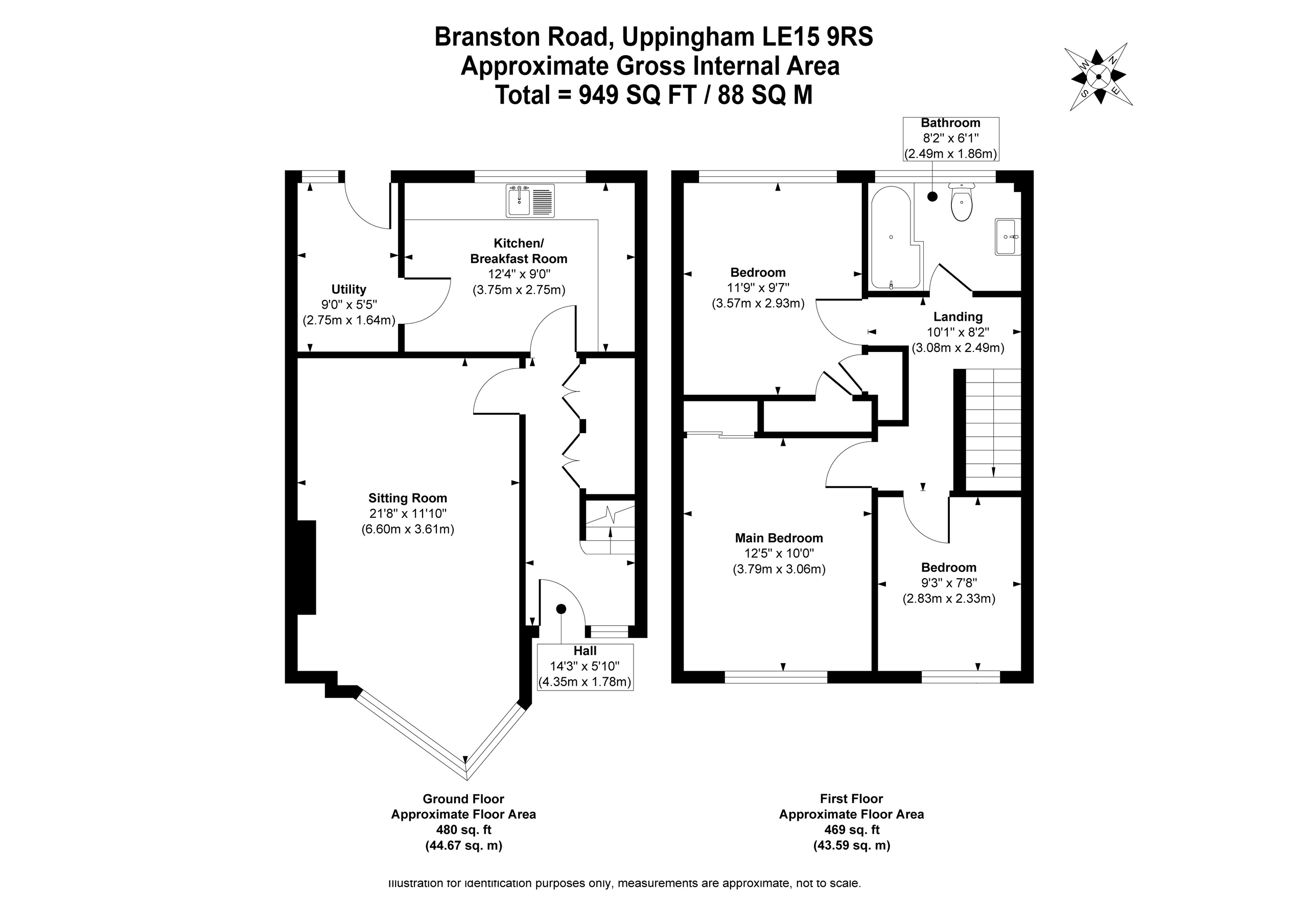 28, Branston Road, Oakham floorplan