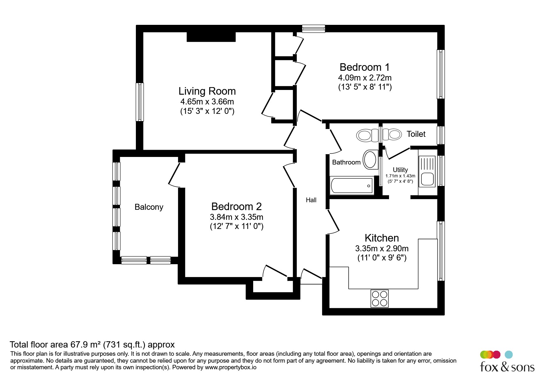 Flat 3, Croft Court, Bourne Street, Eastbourne floorplan