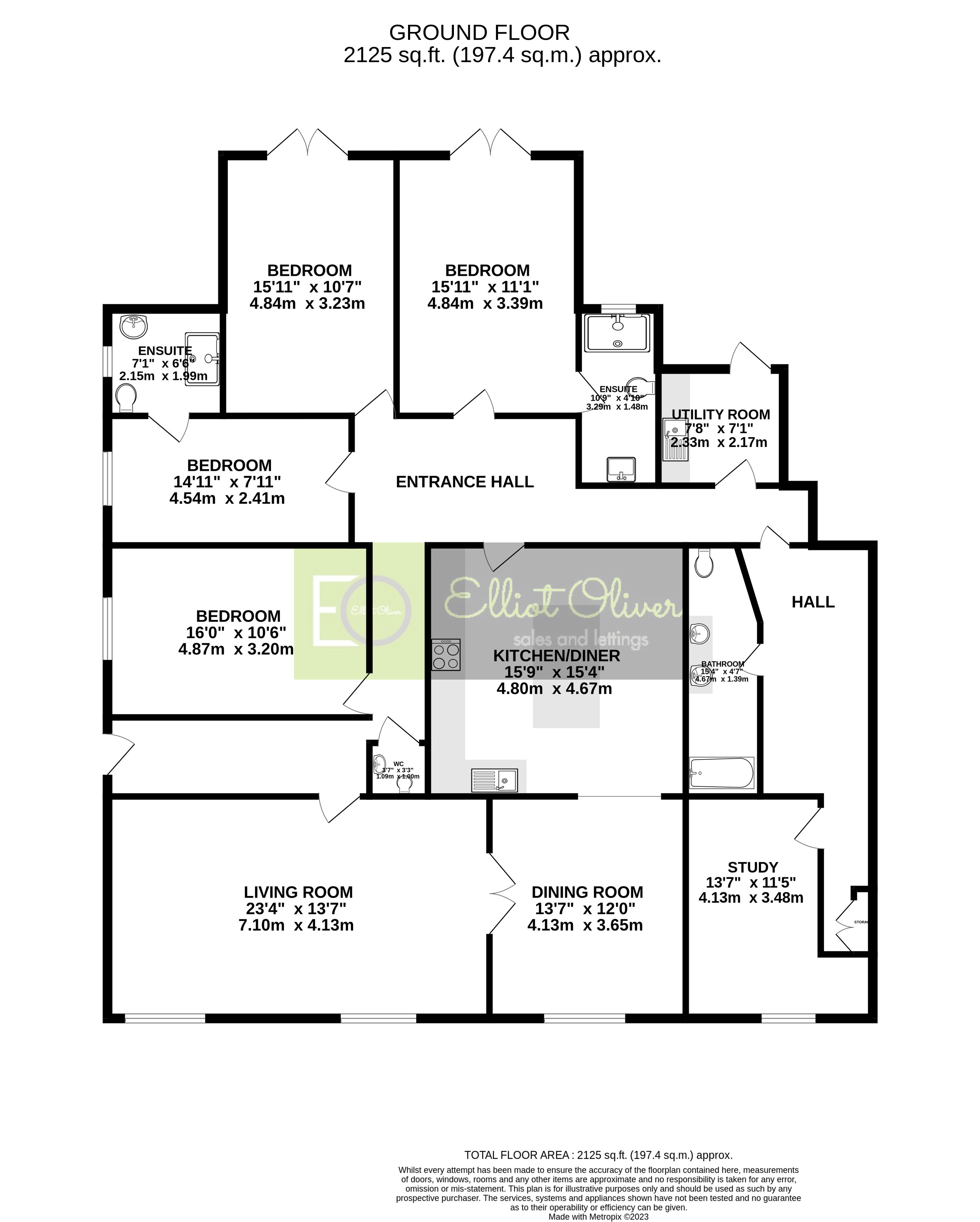 Basement Flat Porthmore, 97, St. Georges Road, Cheltenham floorplan