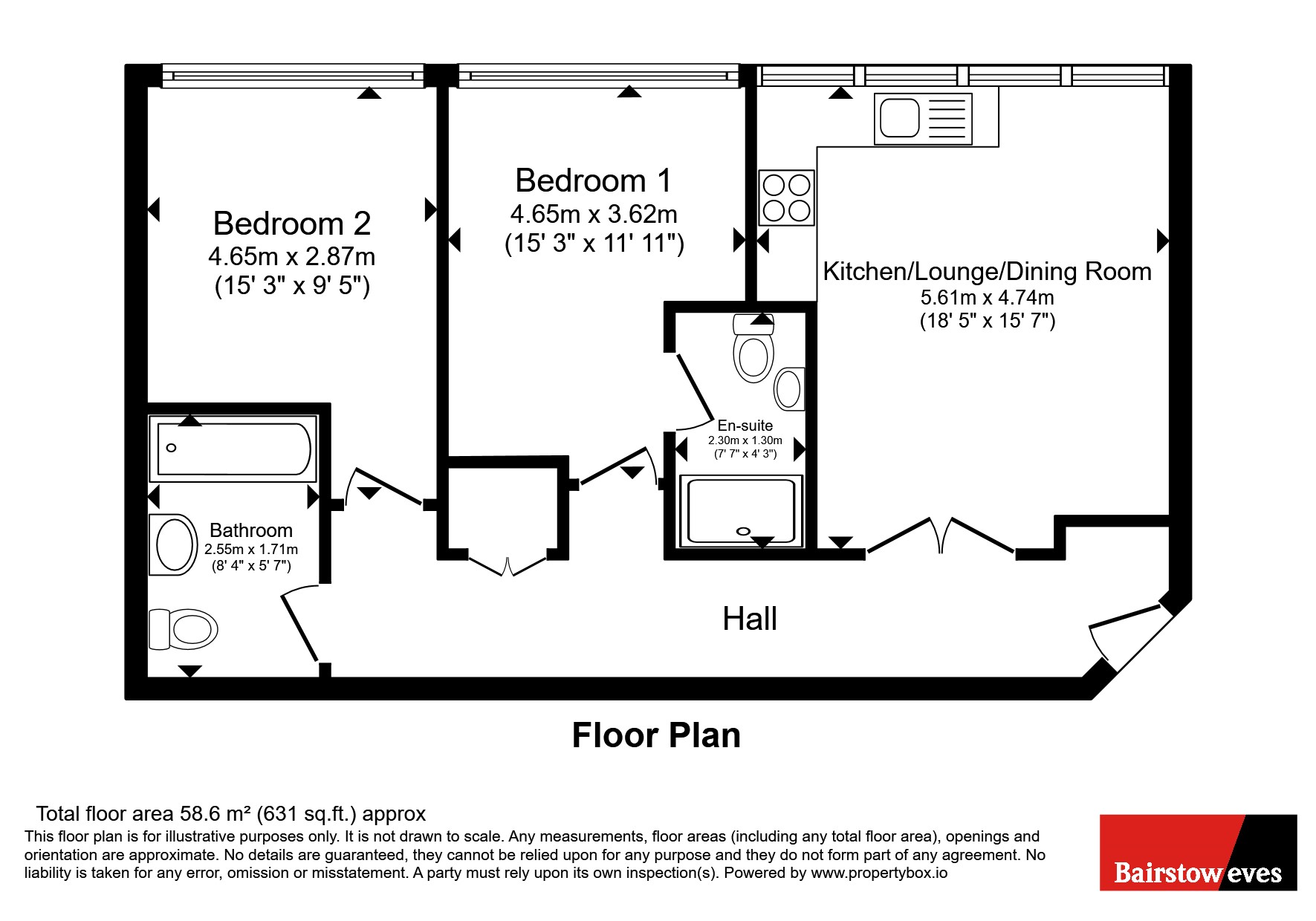 Flat 14, Mariner House, 157, High Street, Essex floorplan