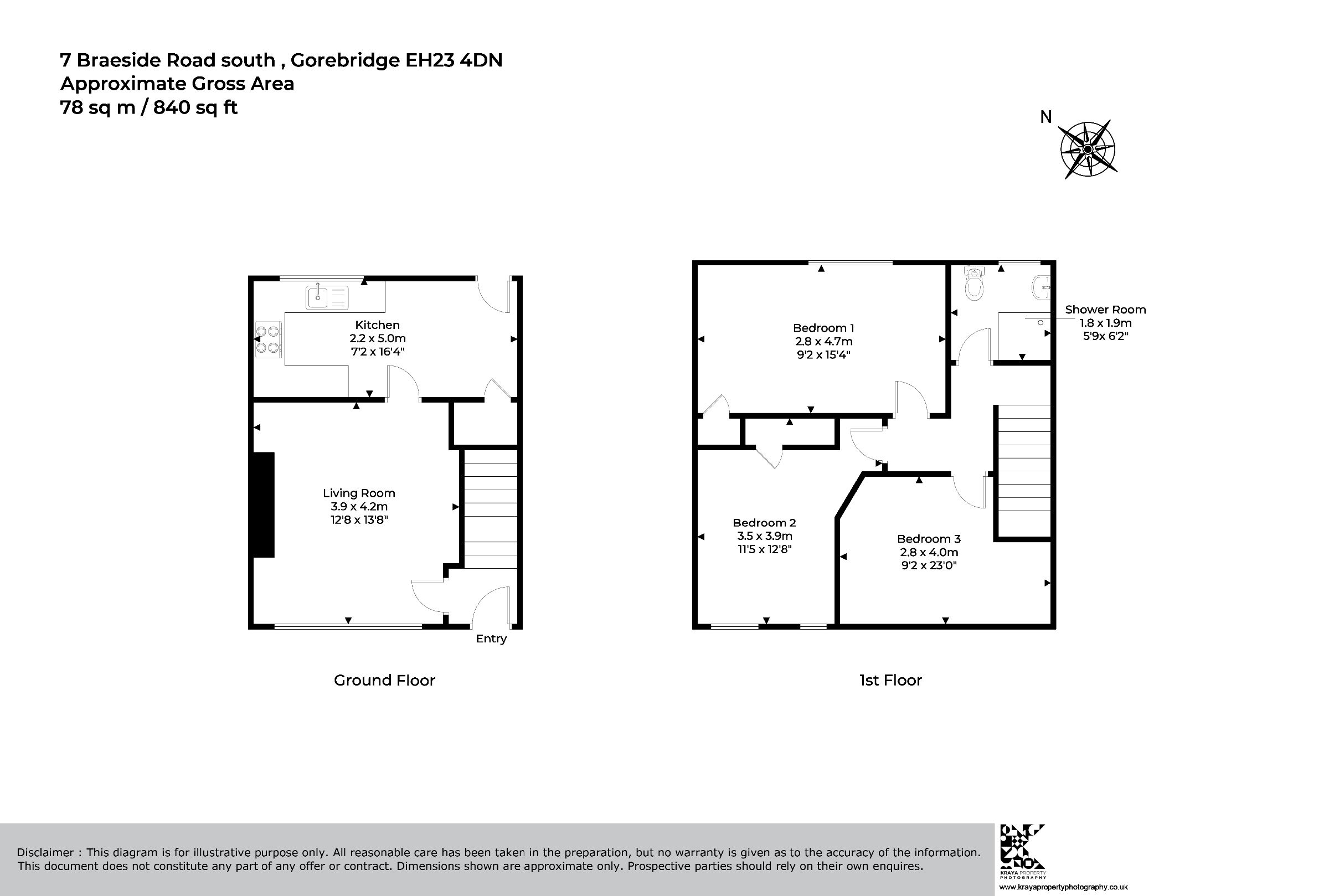 7 Braeside Road South, Gorebridge floorplan