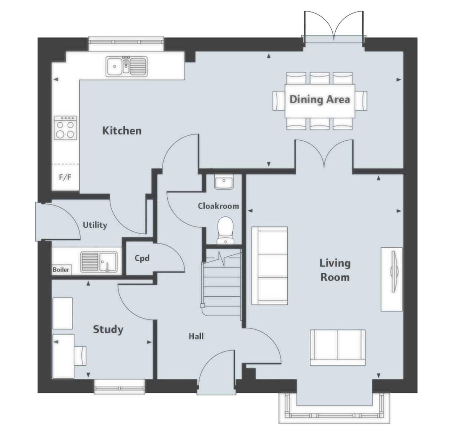 "The Fletcher" at Arlesey Road, Stotfold, Hitchin SG5, 5 bedroom town