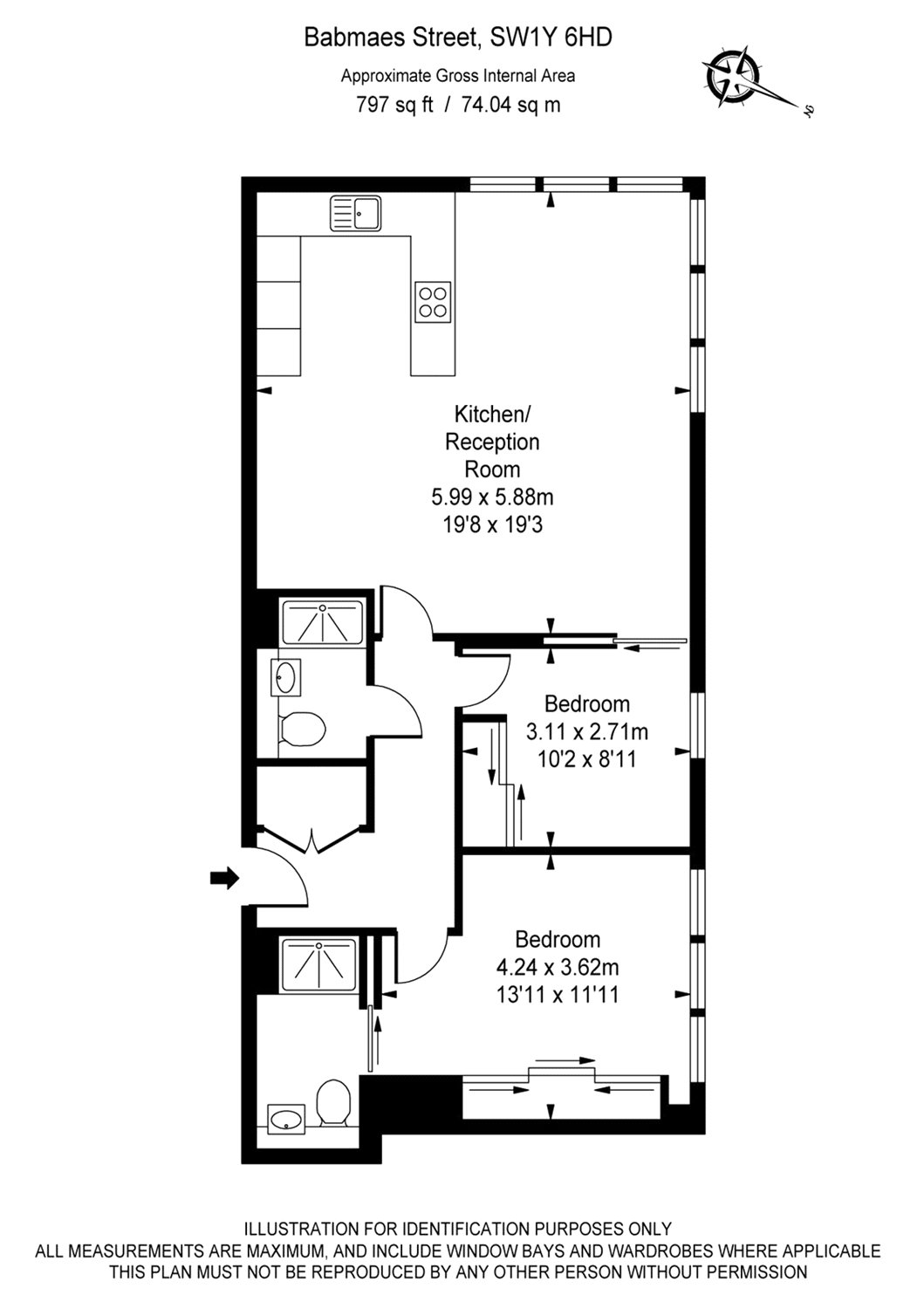 2.02, 12, Babmaes Street, London floorplan