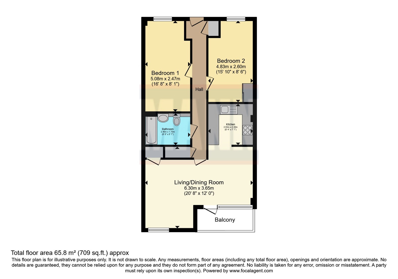 Flat 15, Red Deer Court, 4, Sanderstead Road, South Croydon floorplan