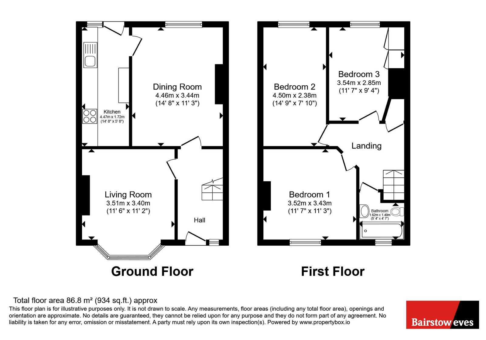 46, Willow Road, Nottingham floorplan