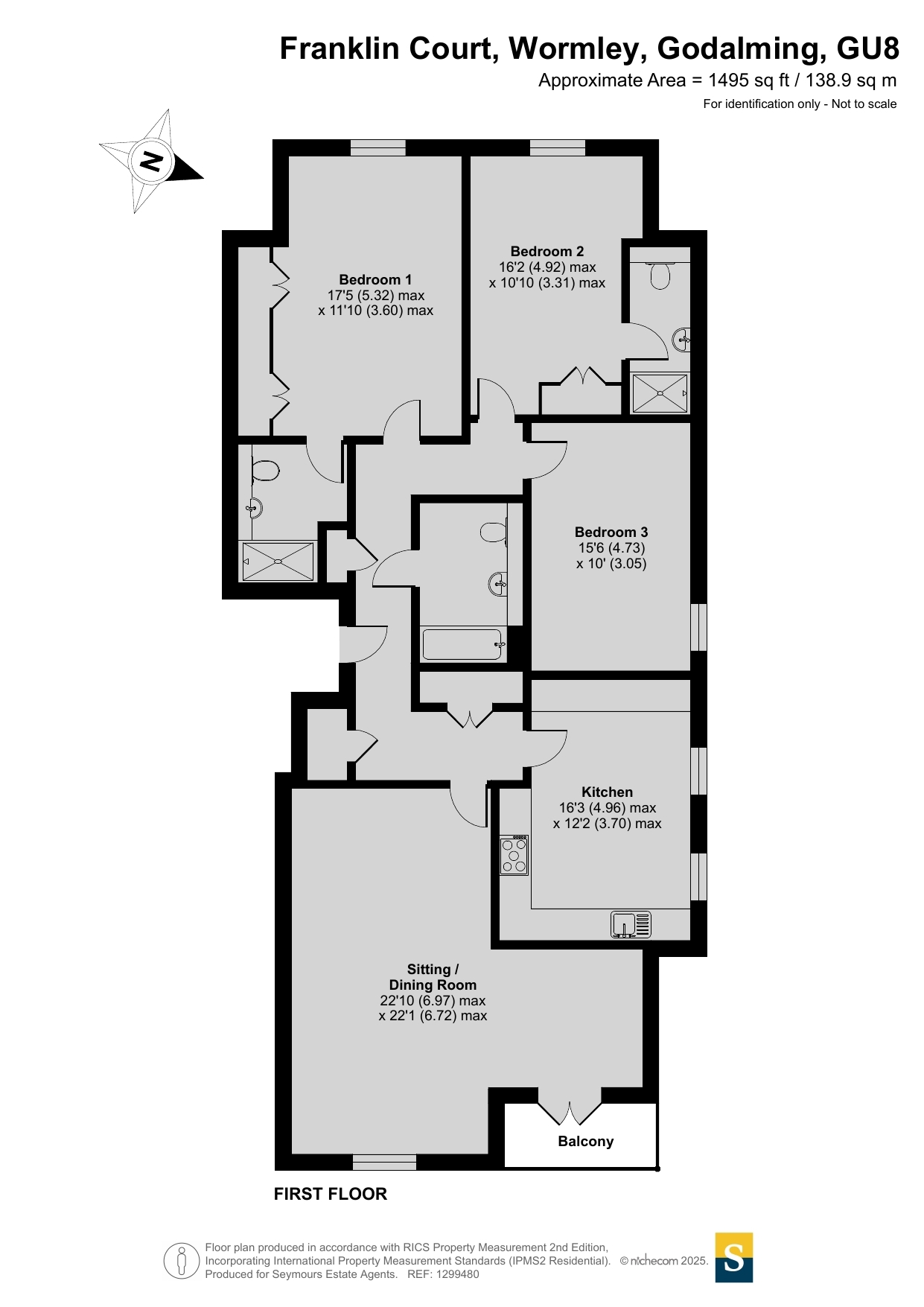 50, Franklin Court, Godalming floorplan