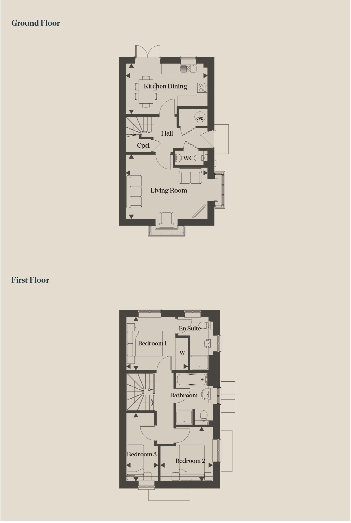 Oast House Place - Hayfield (12),, The Hayfield - Home 12, Oast House Place, Ash floorplan