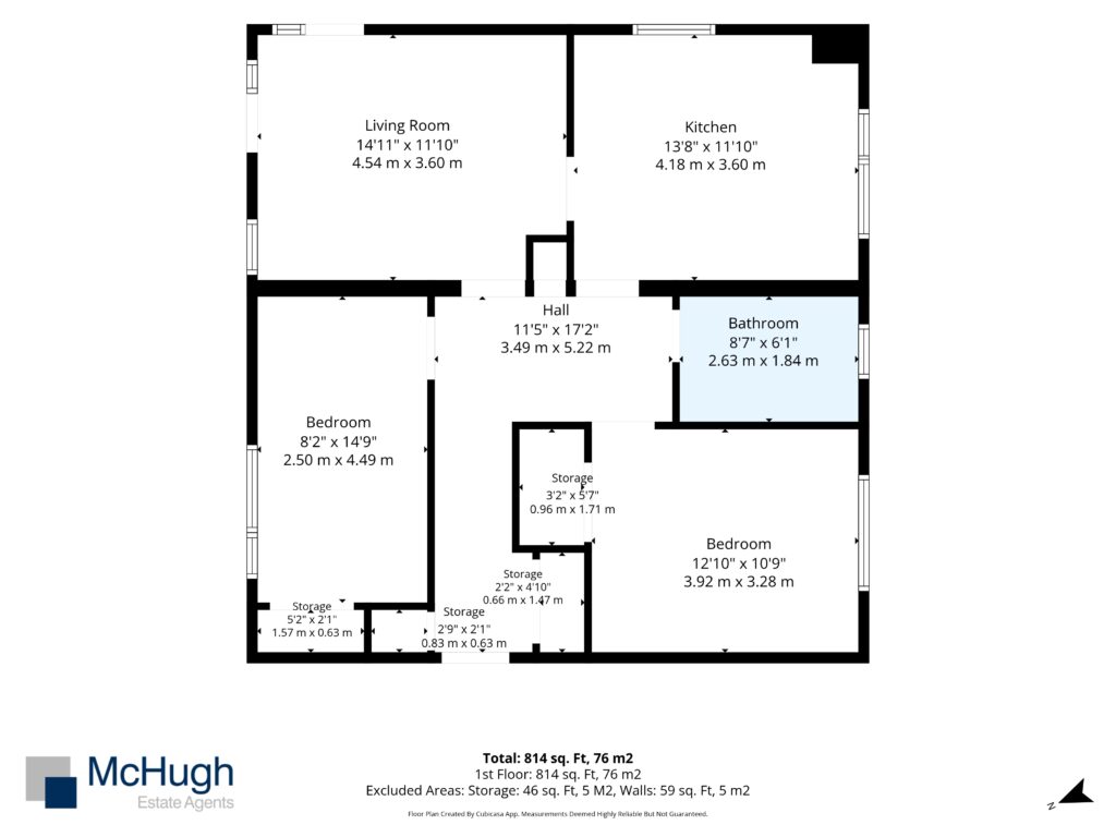 57 2/2, Beardmore Place, Clydebank floorplan