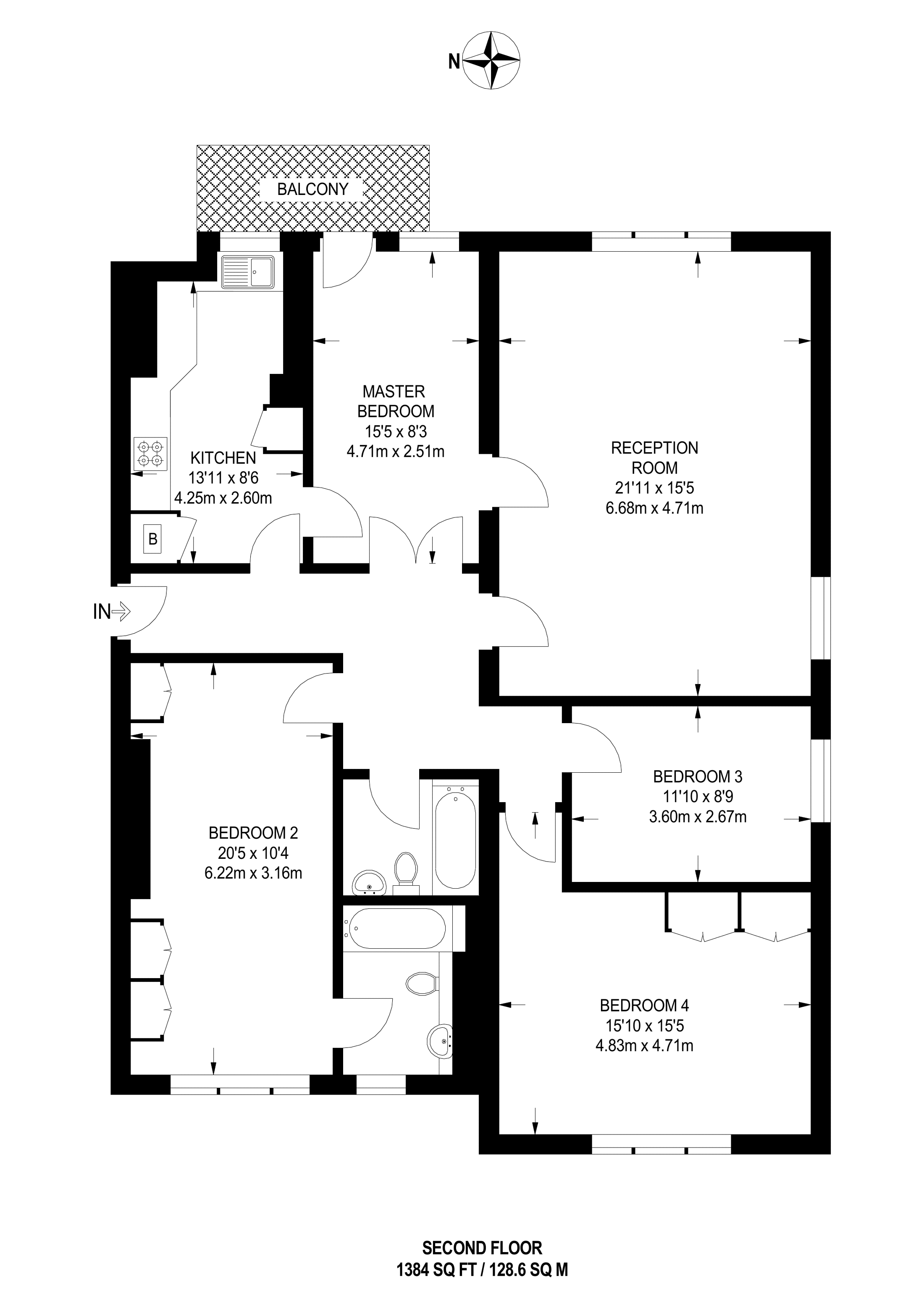 4 Bedrooms Flat to rent in Fitzjohns Avenue, Hampstead NW3