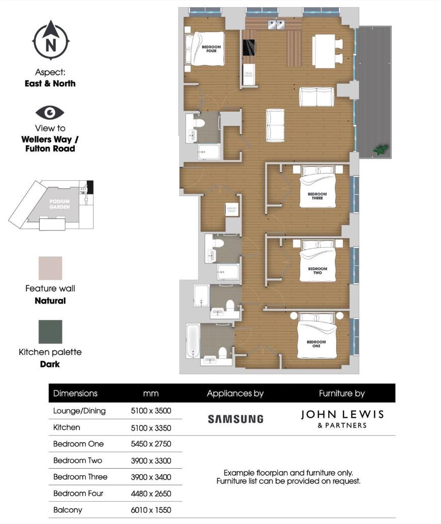 43525234, Repton Gardens, 1 Wellers Way, Wembley floorplan