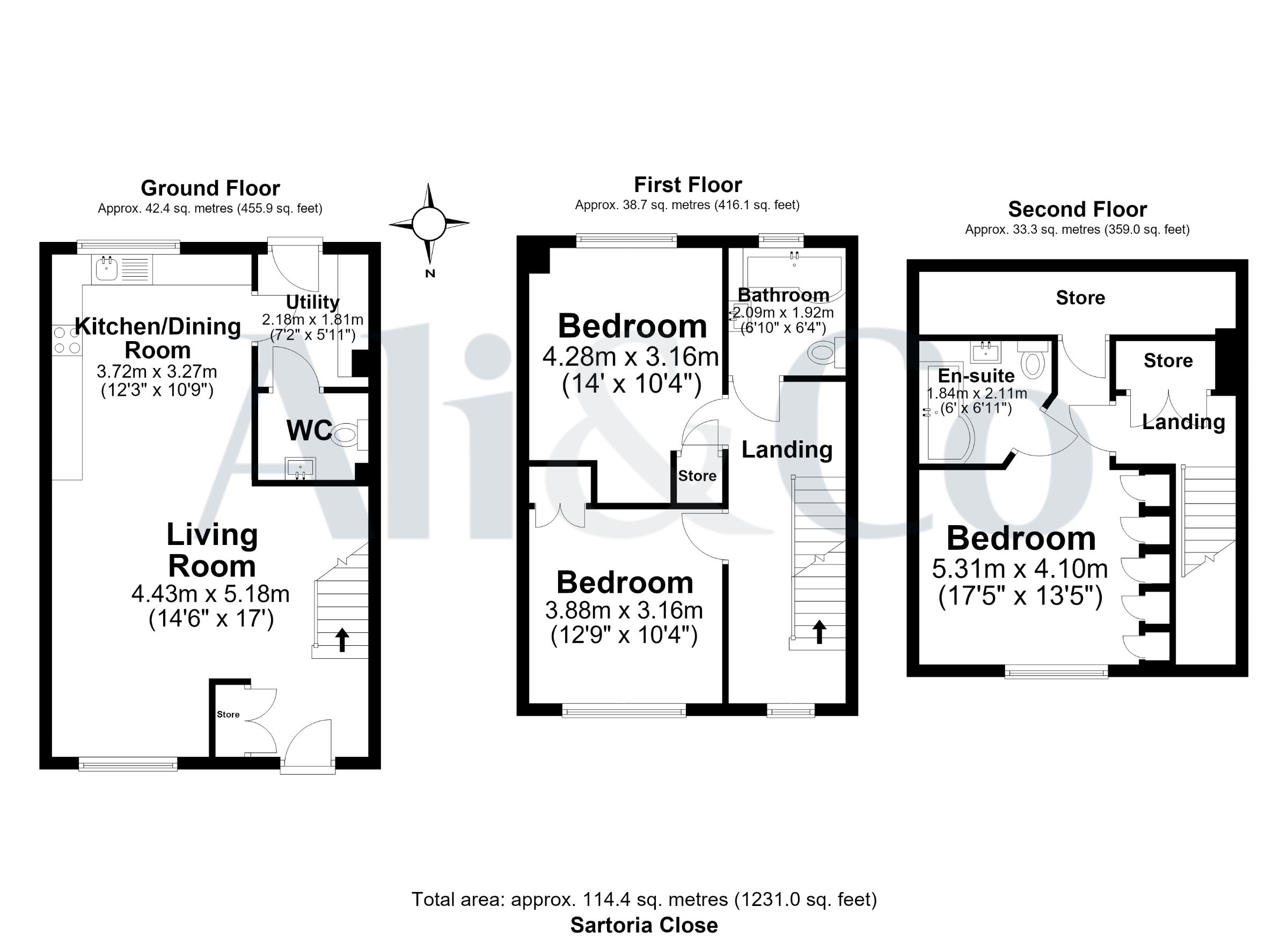 18 Sartoria Close, Grays floorplan