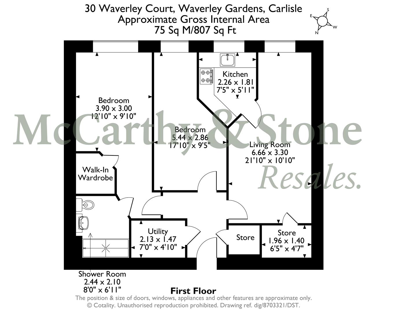 30 Waverley Court, Waverley Gardens, Carlisle floorplan