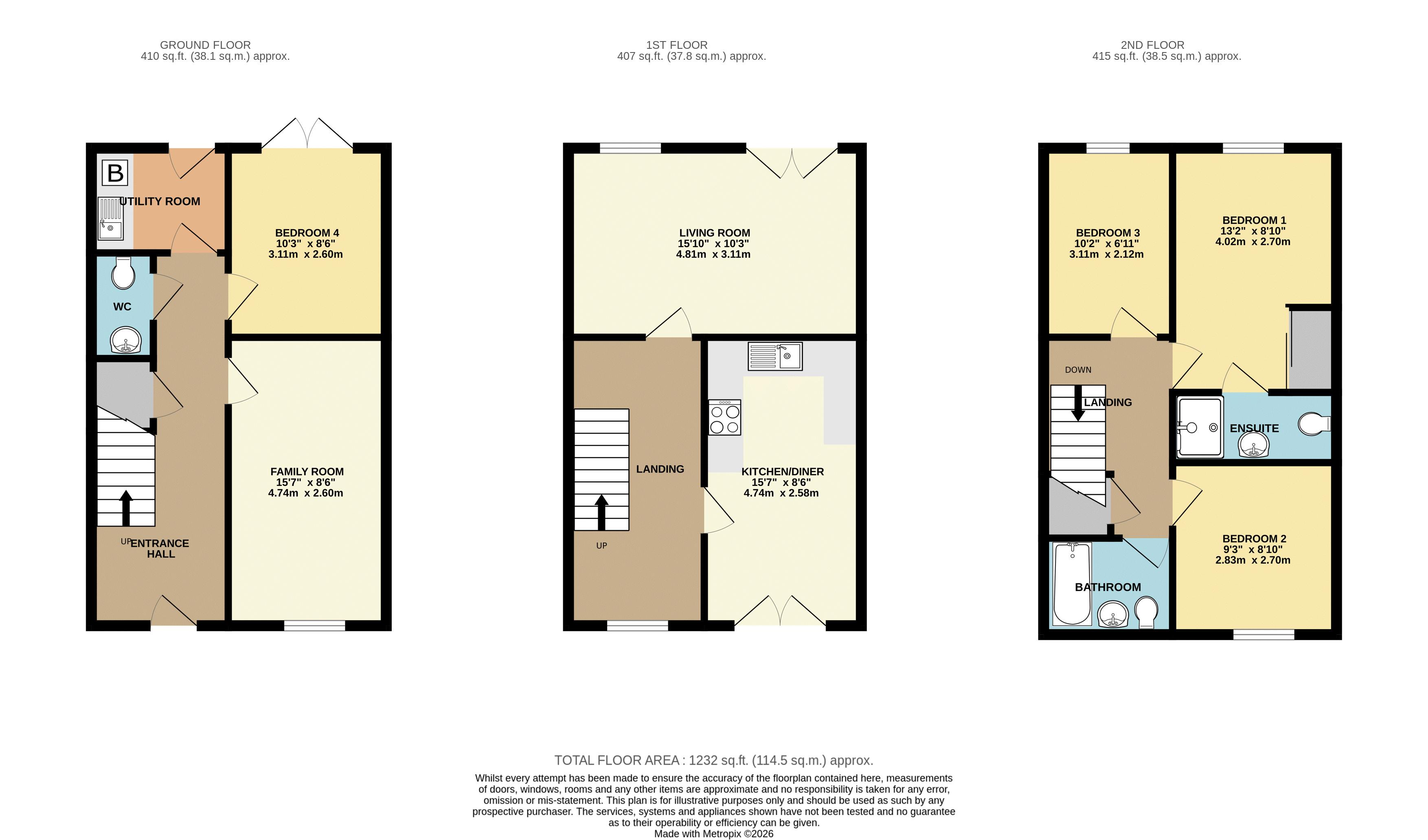 8, Spire Close, Lincoln floorplan