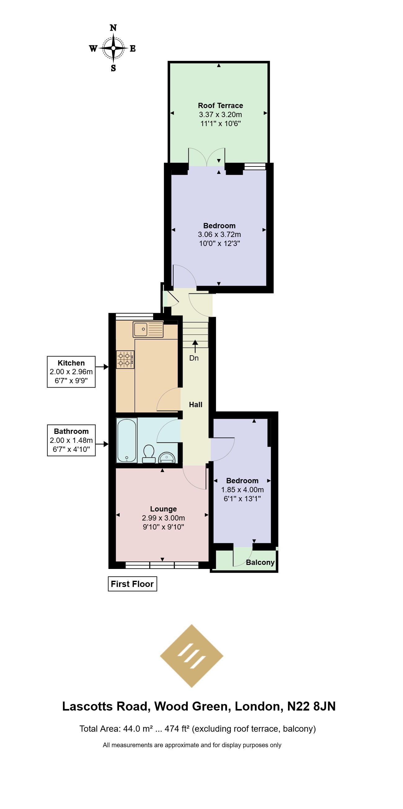 48b, Lascotts Road, London floorplan
