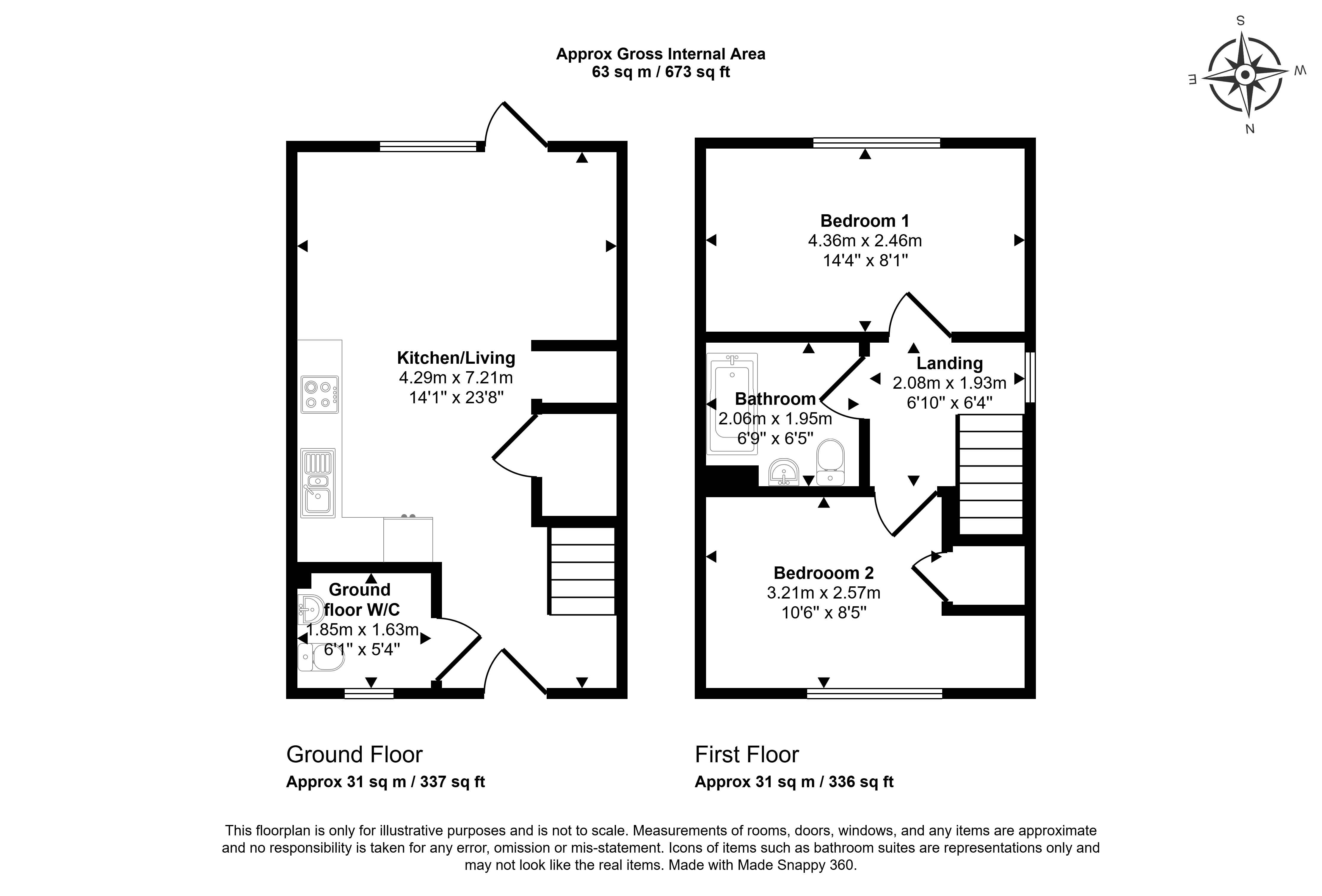 6, Mason Gardens, Ferryhill floorplan