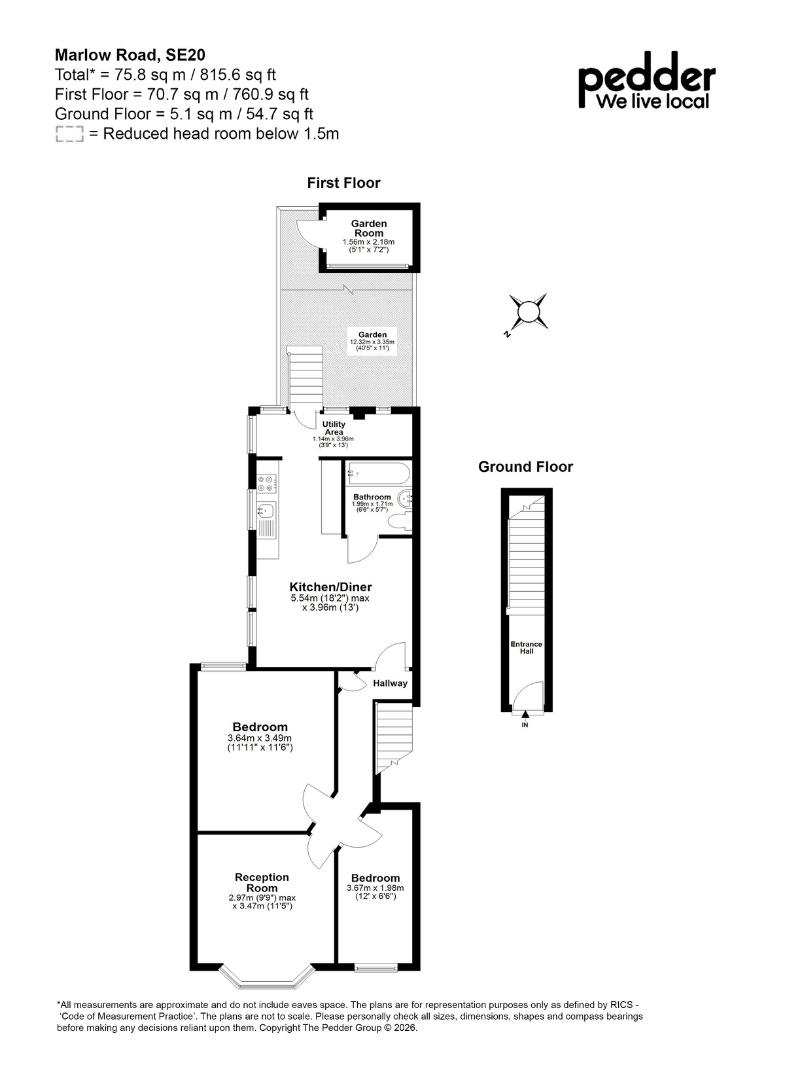 85b, Marlow Road, London floorplan