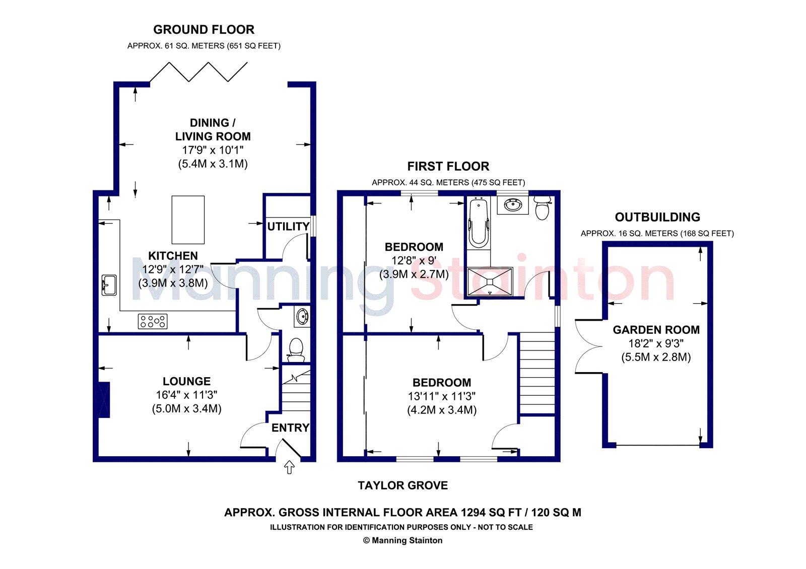 14, Taylor Grove, Leeds floorplan