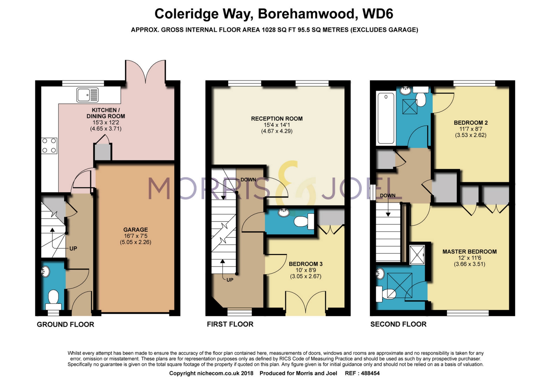 3 Bedrooms Town house for sale in Coleridge Way, Borehamwood WD6