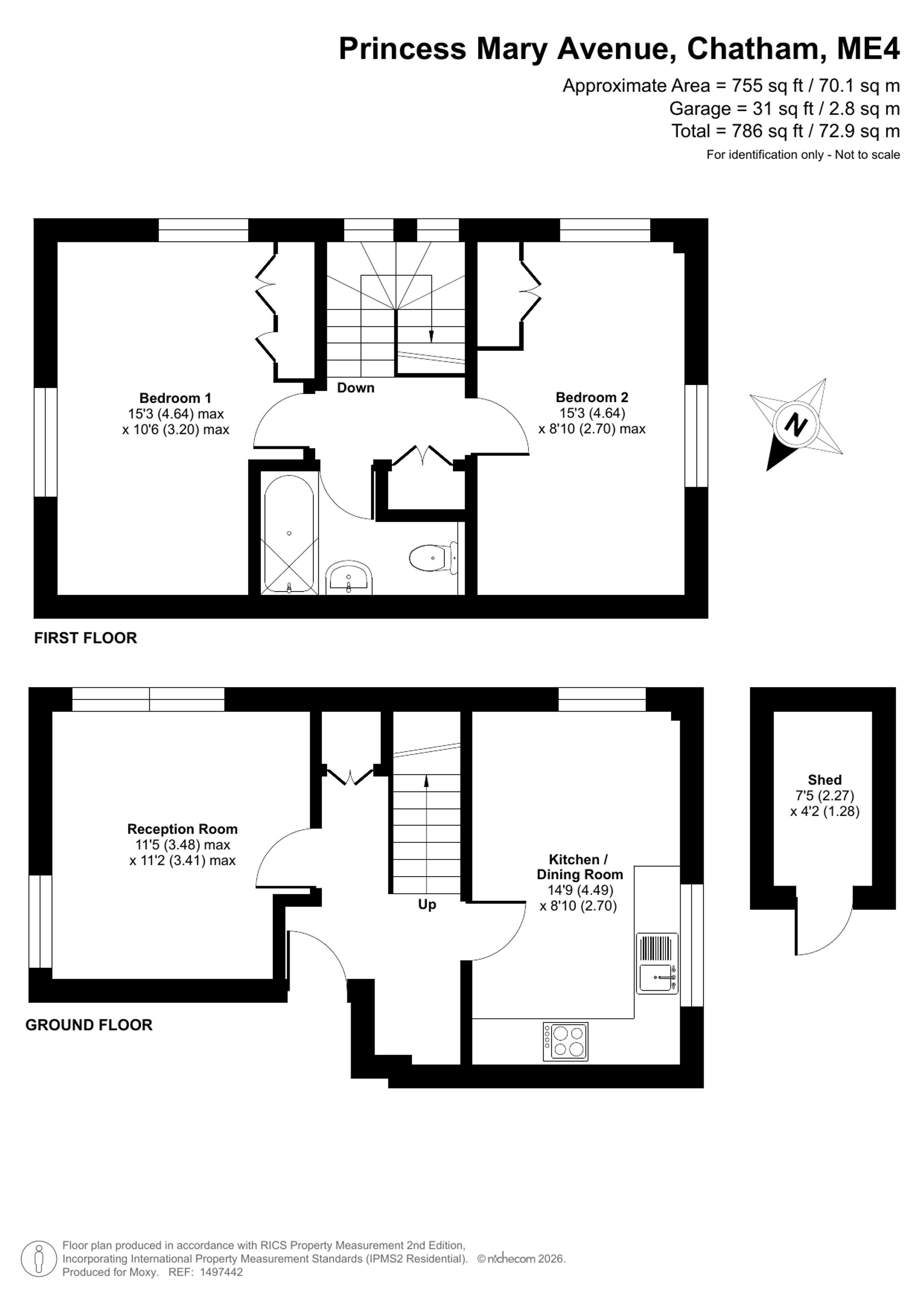 4 Princess Mary Avenue, Chatham floorplan