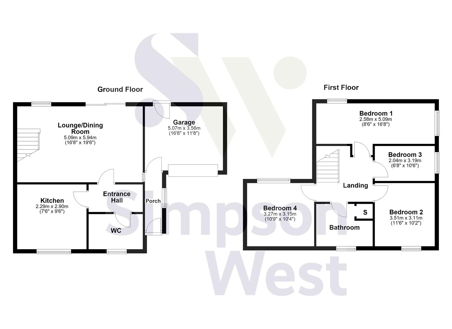 Tettenhall Close, Corby floorplan