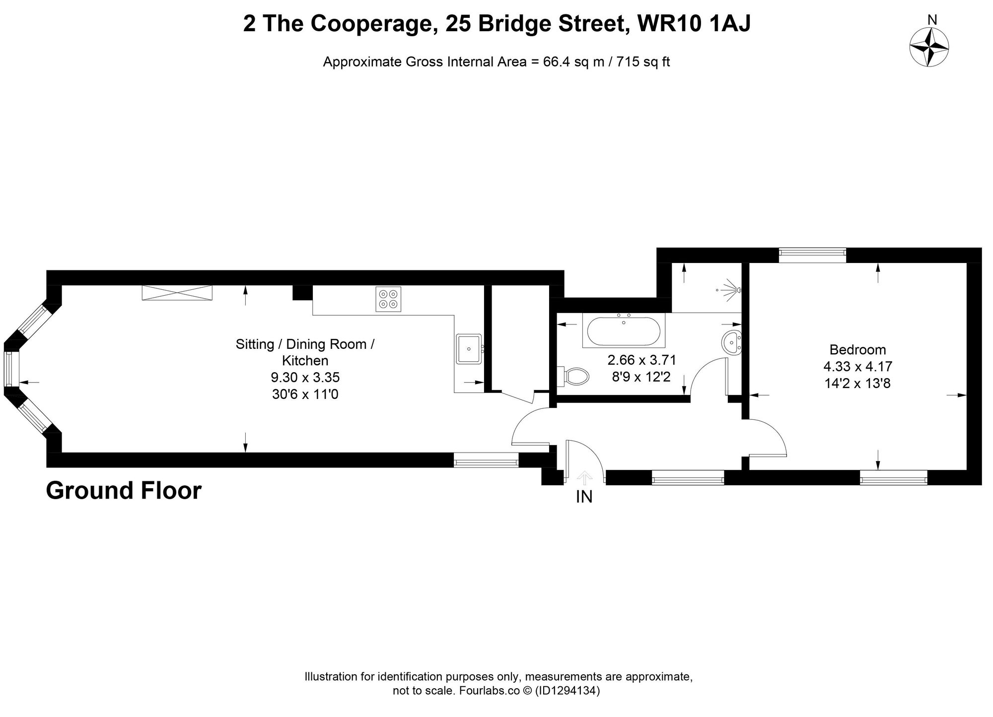 2 The Cooperage, Pershore floorplan