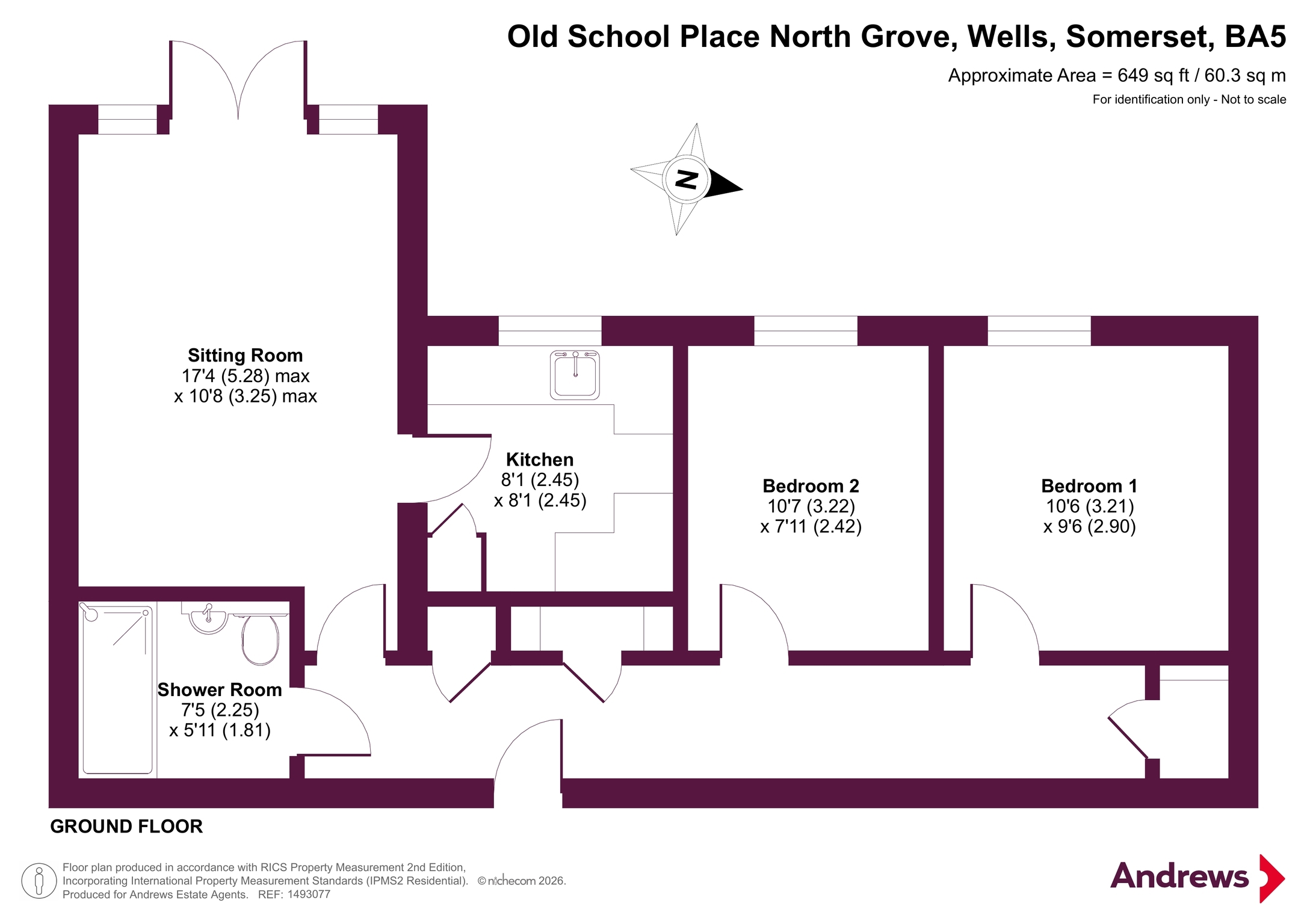 Flat 4, Old School Place,, North Grove, Somerset floorplan