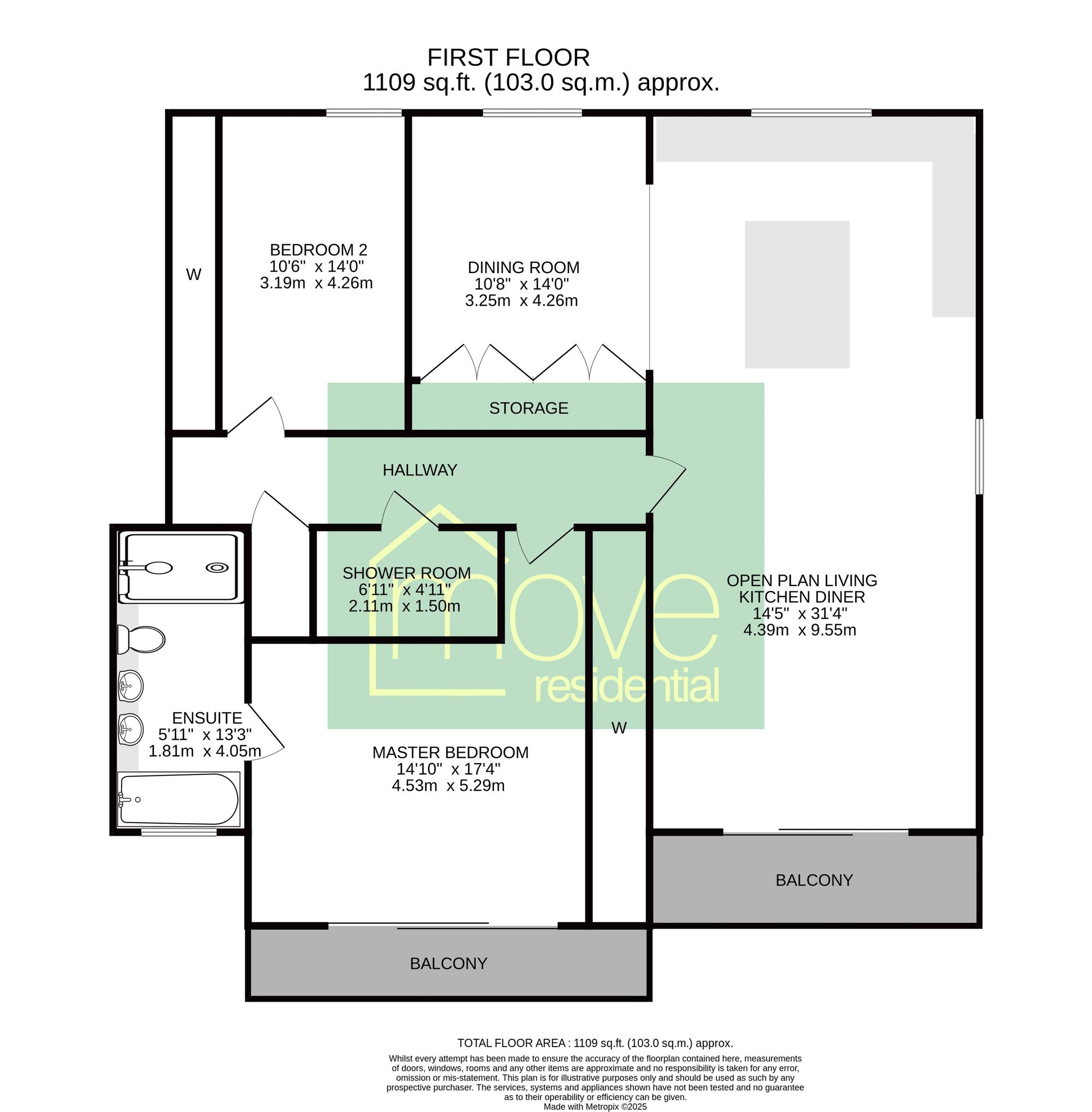 Flat 4, The View, Wirral floorplan