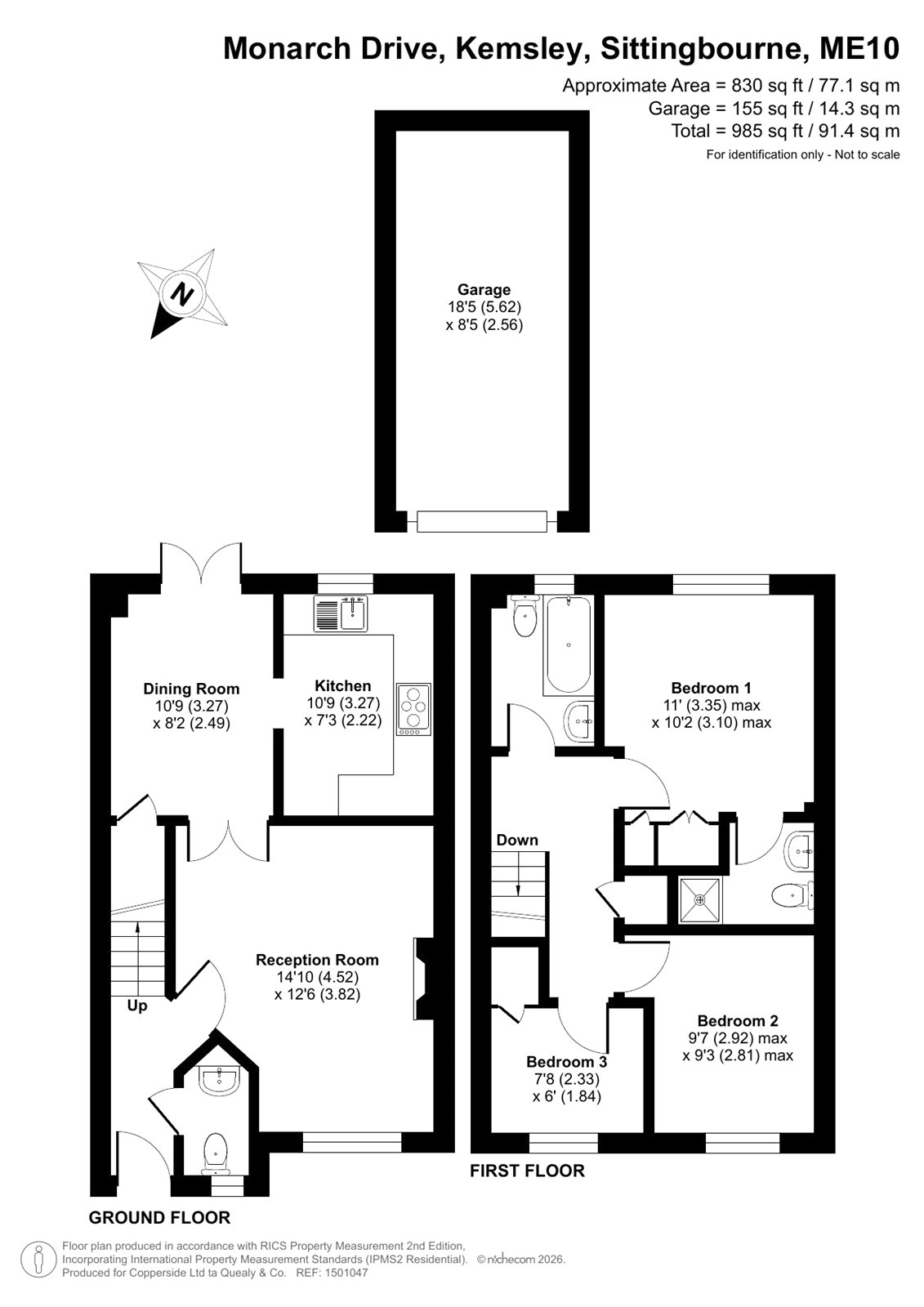 23, Monarch Drive, Sittingbourne floorplan