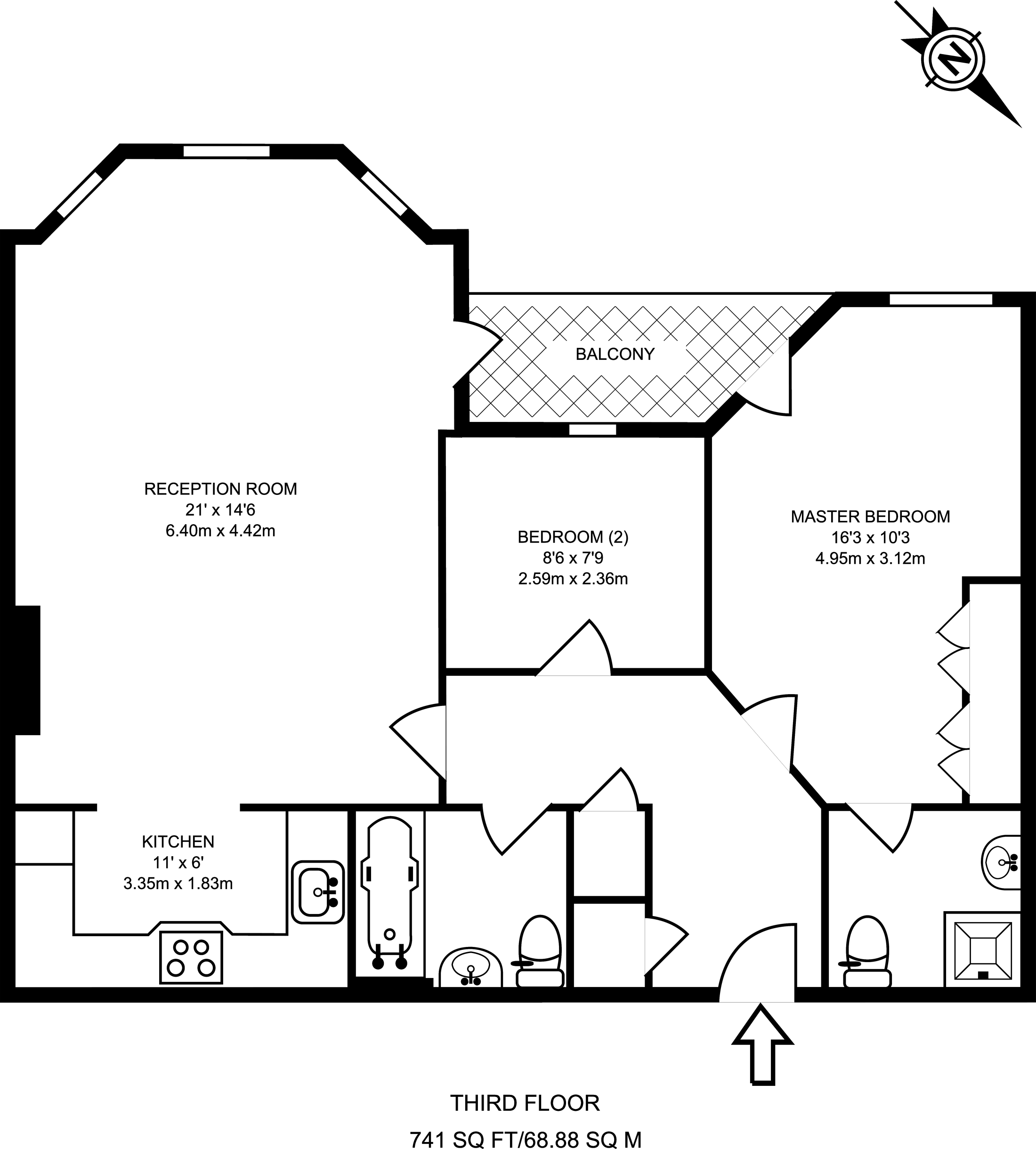 2 Bedrooms Flat to rent in Chapman Square, Wimbledon SW19