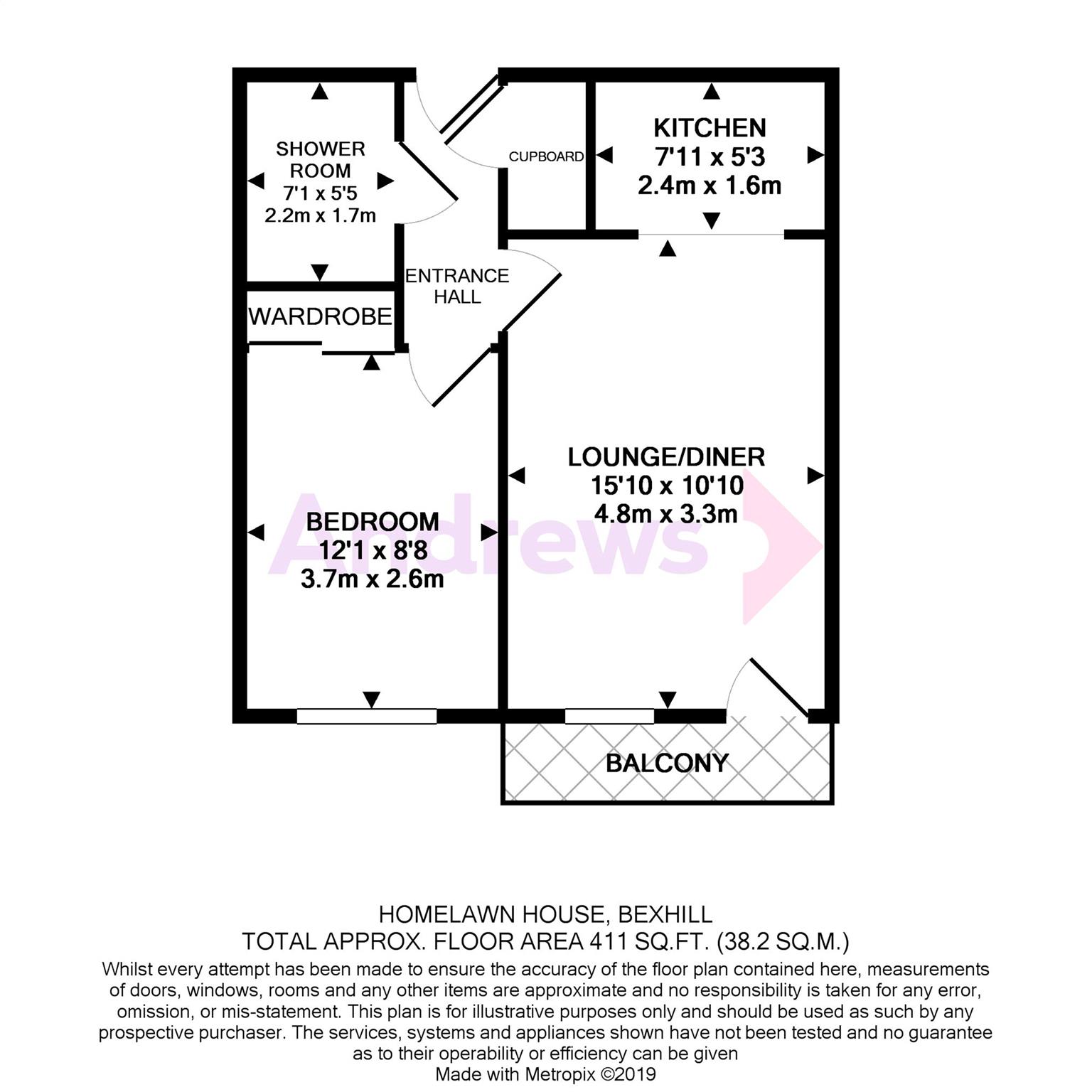 1 Bedrooms  for sale in 29 Homelawn House, Brookfield Road, Bexhill-On-Sea, East Sussex TN40