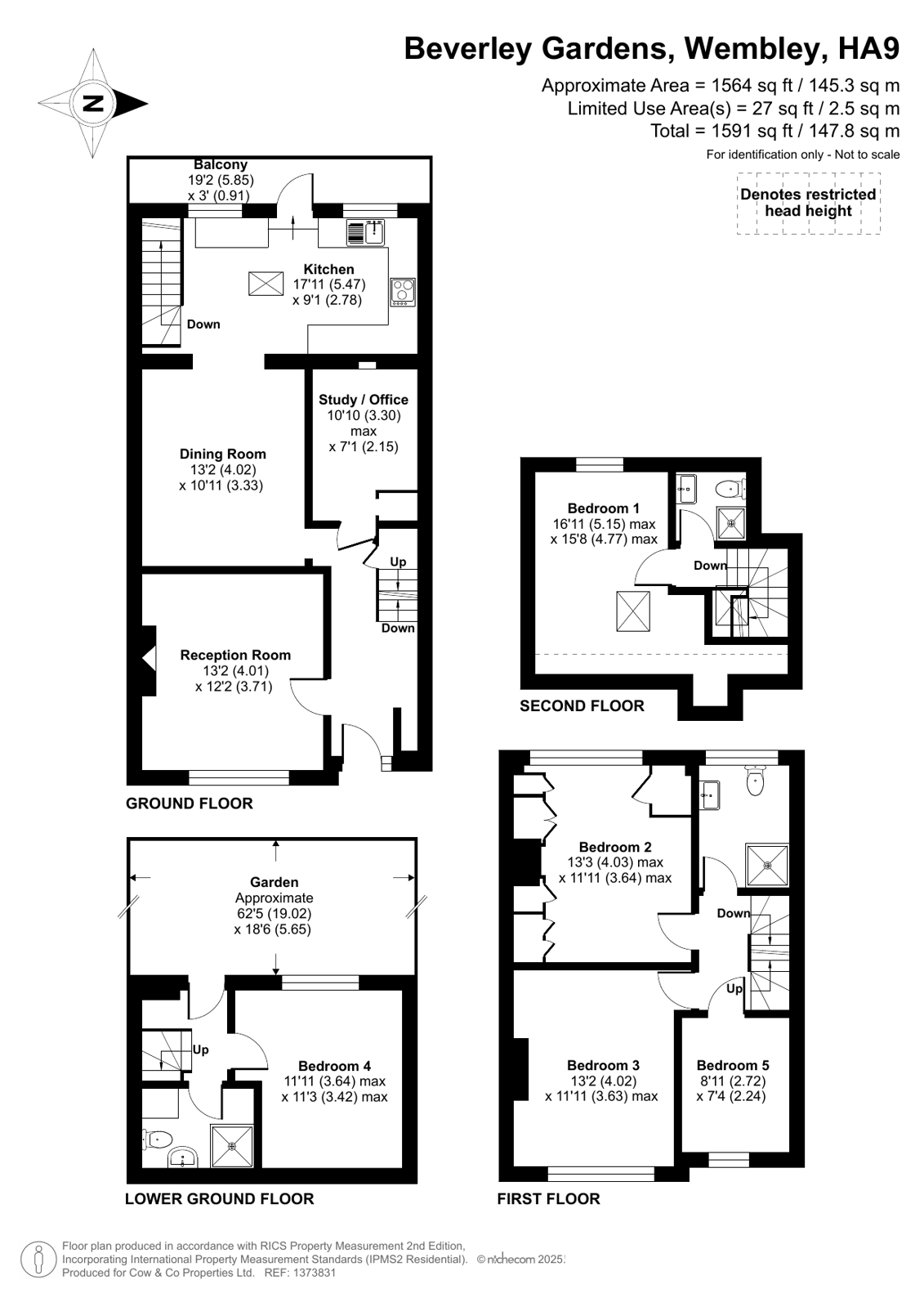 63, Beverley Gardens, Wembley floorplan