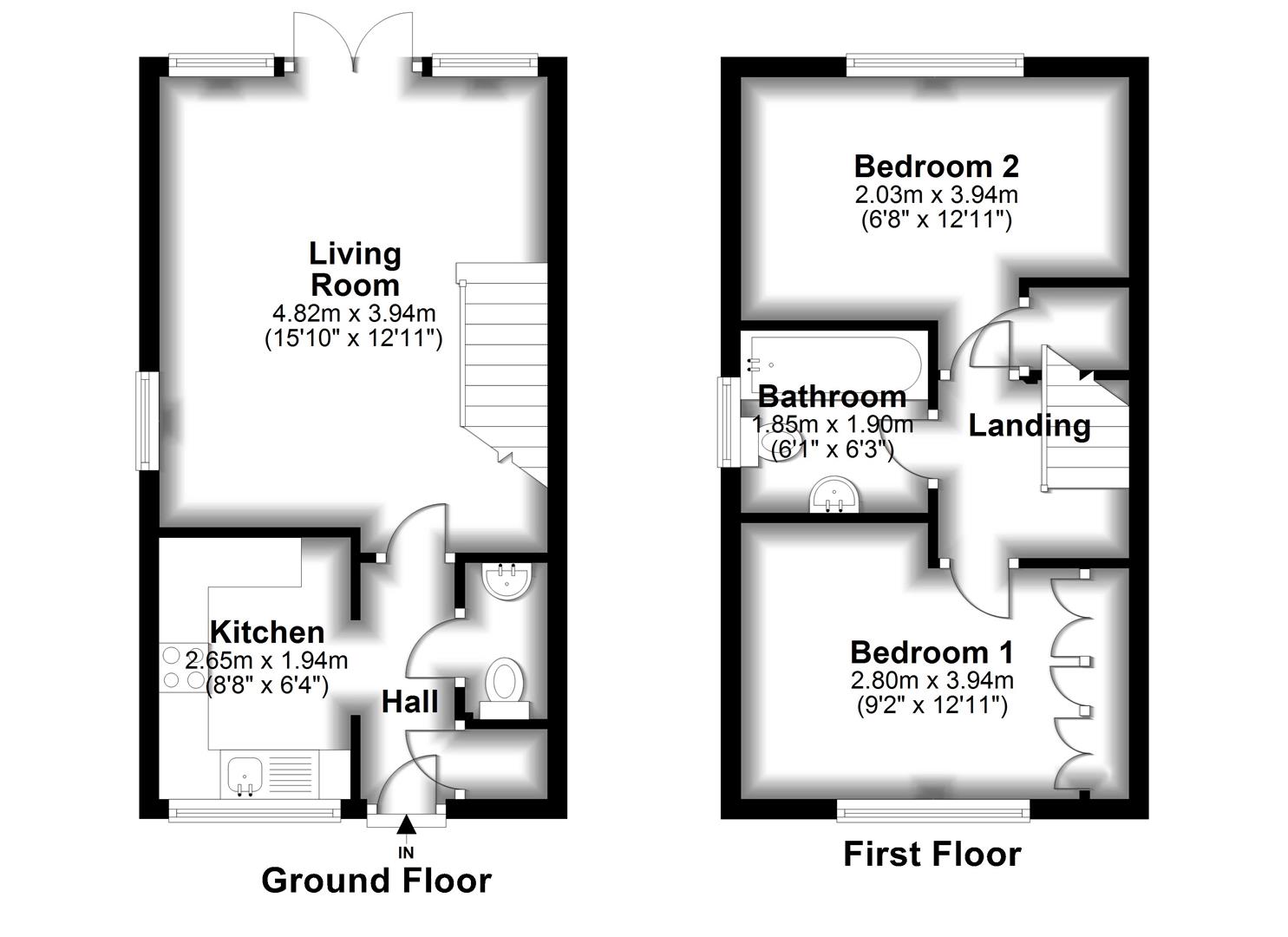 Haslingden Crescent, Lower Gornal DY3, 2 bedroom semidetached house
