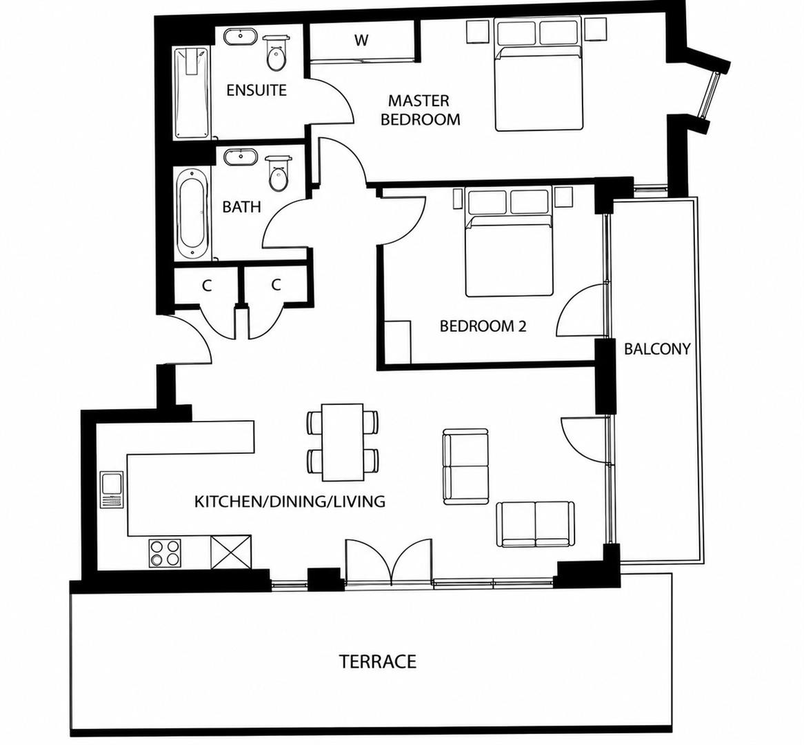 Berkeley Avenue, Reading floorplan