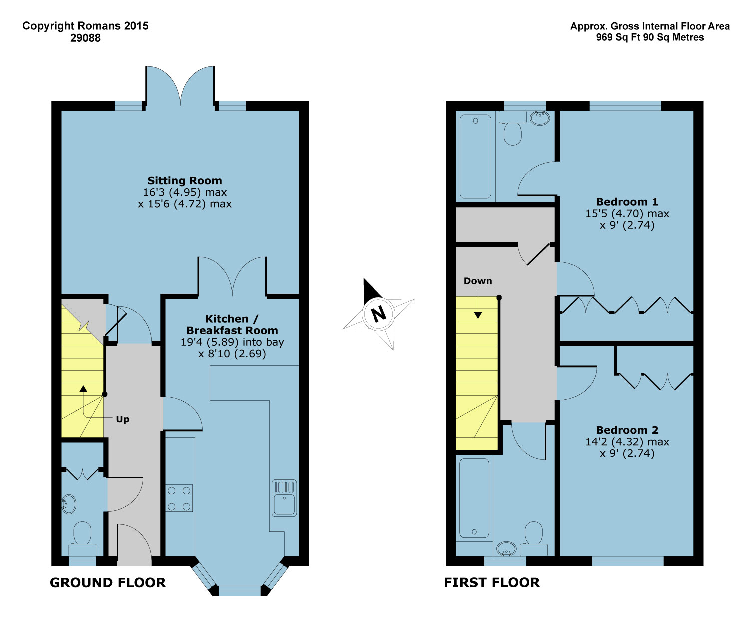 Updown Hill, Windlesham GU20, 2 bedroom terraced house to rent