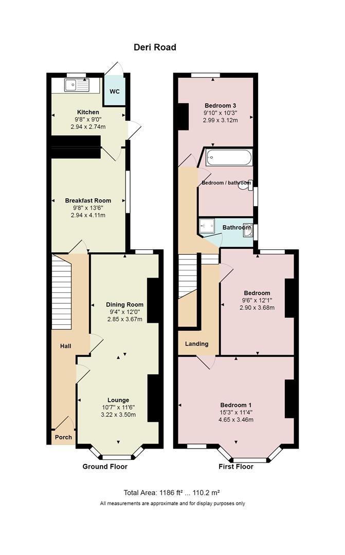 3 Bedrooms Terraced house for sale in Deri Road, Roath, Cardiff CF23
