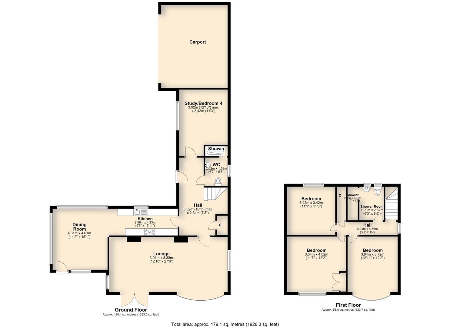 The Willows, Vicarage Road, Deopham floorplan