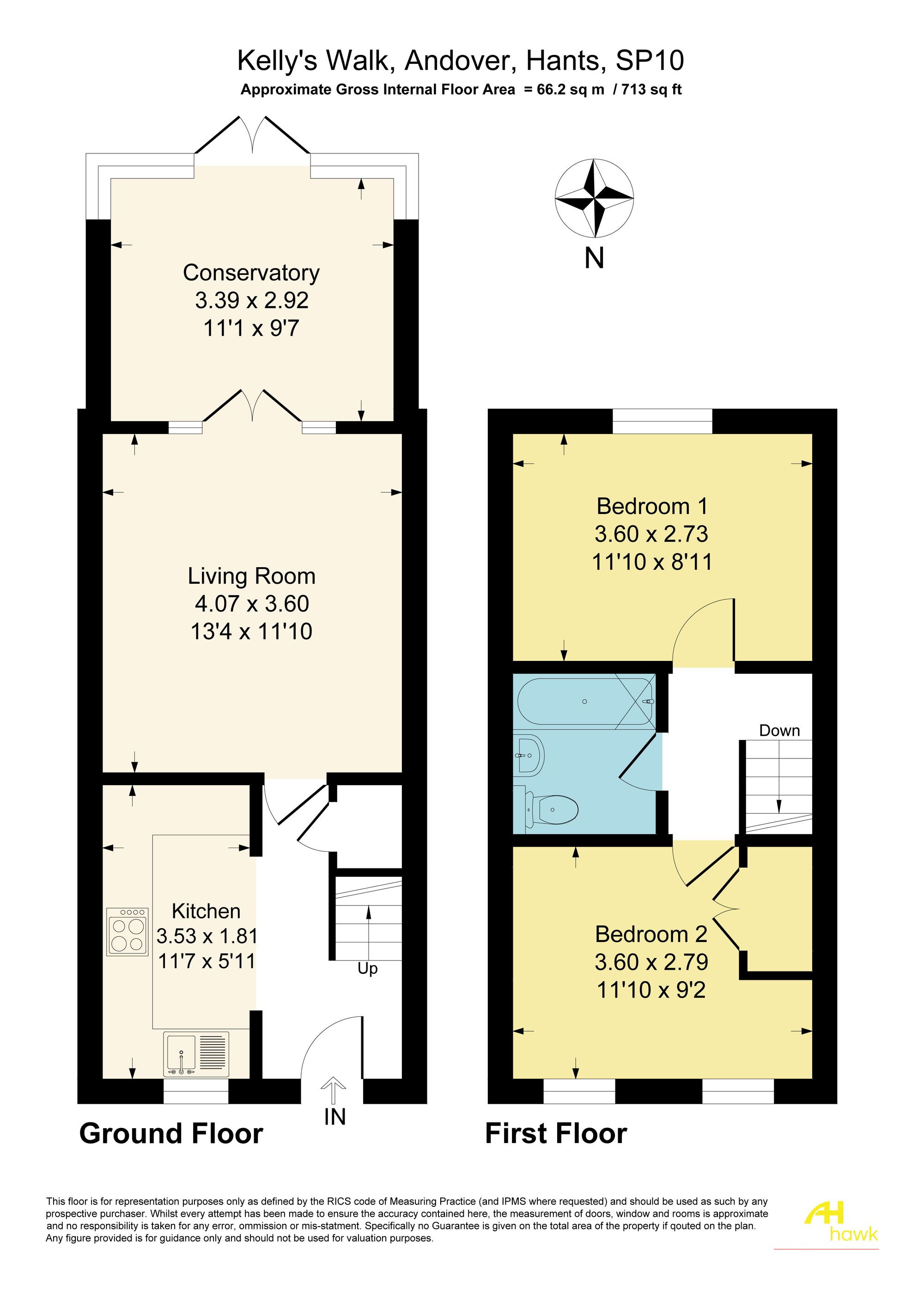 3 Kellys Walk, Andover floorplan