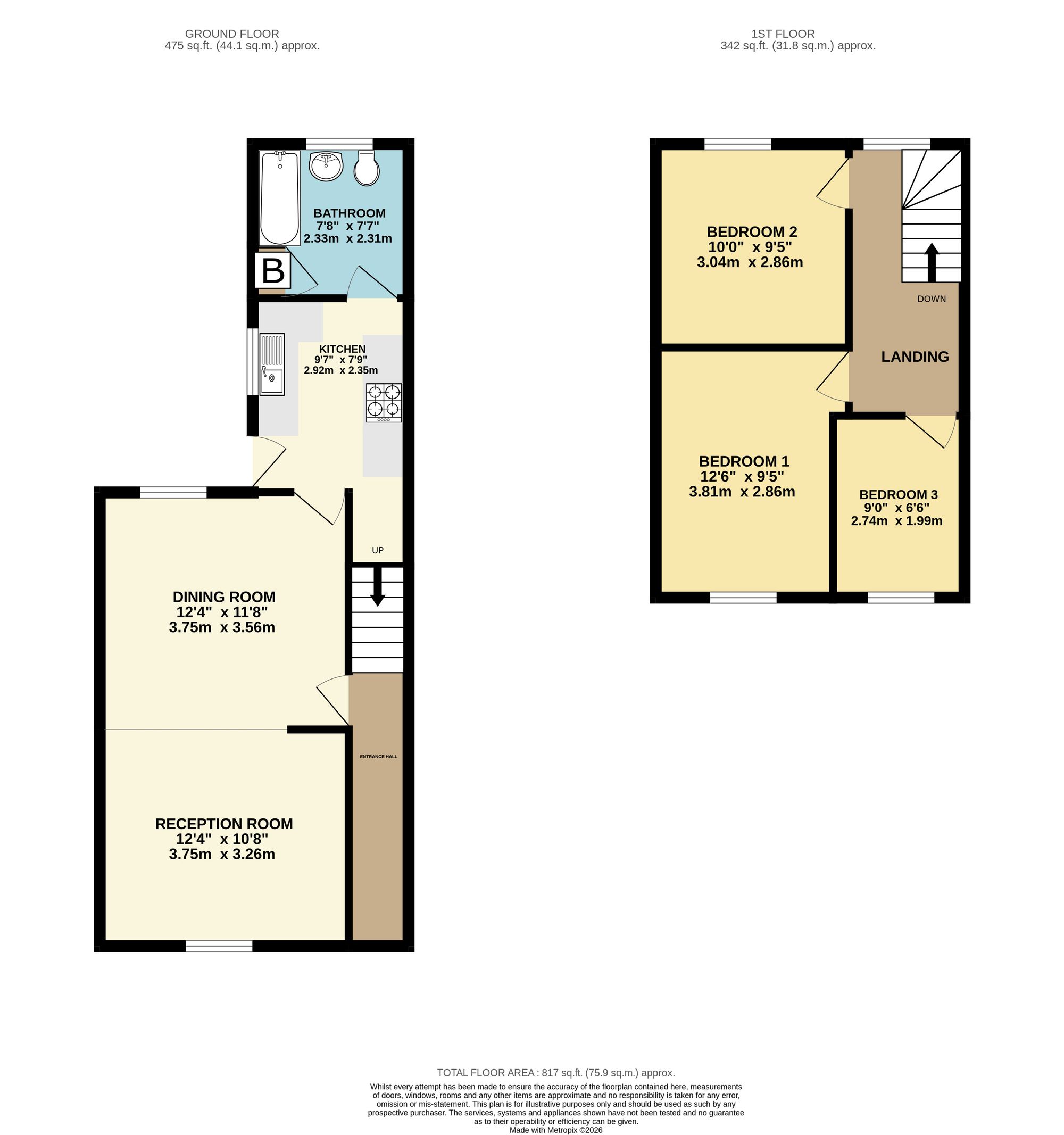 8 Cwmdows Terrace, Newport floorplan