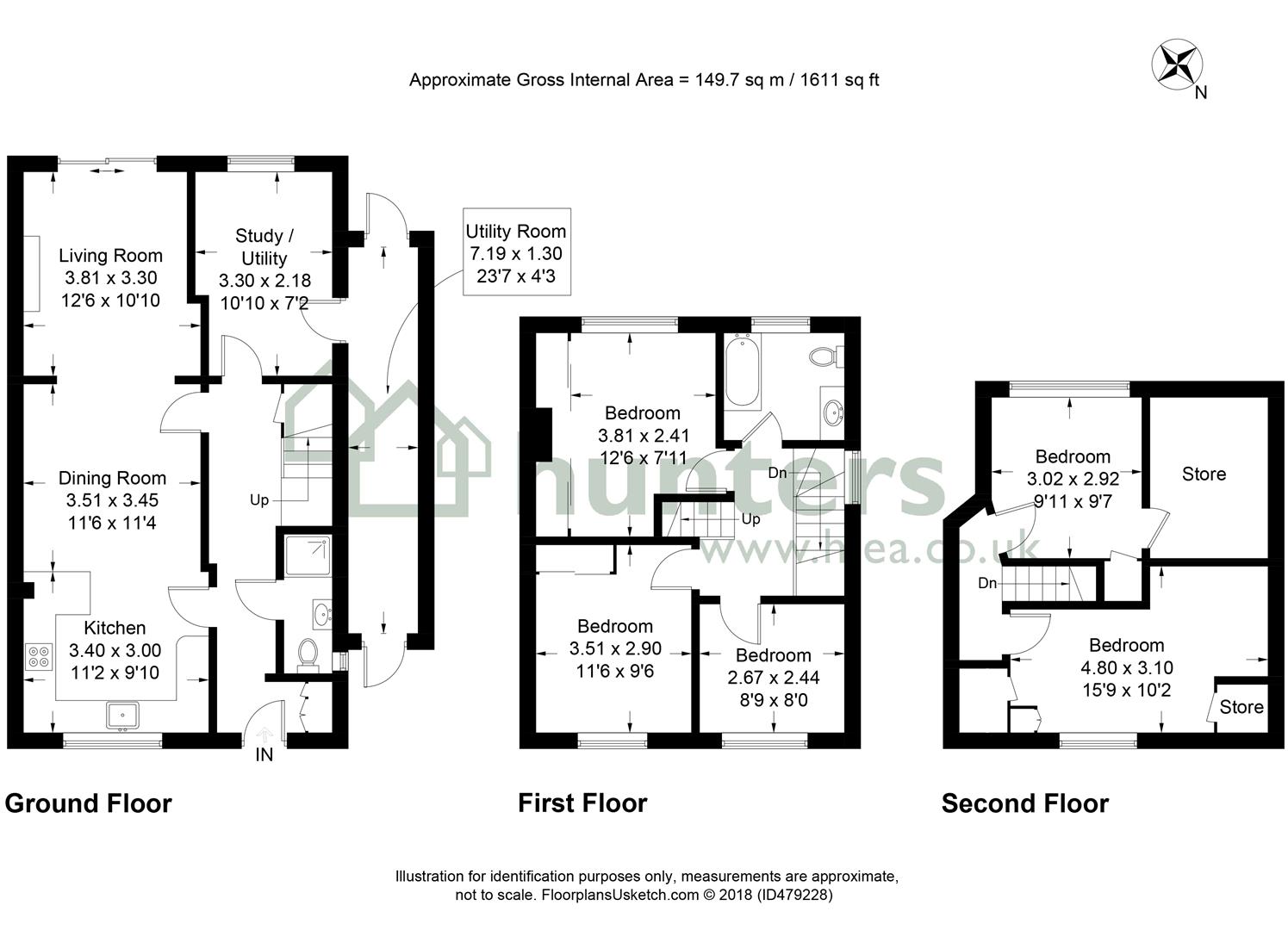 5 Bedrooms Semi-detached house for sale in Chanctonbury Road, Burgess Hill RH15