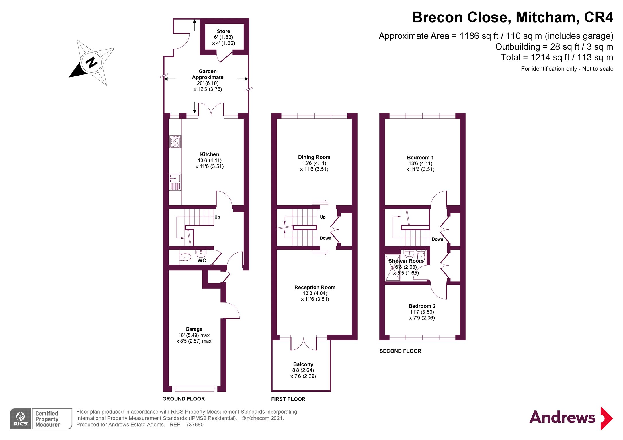Brecon Close, Mitcham CR4, 3 bedroom terraced house for sale 58969910