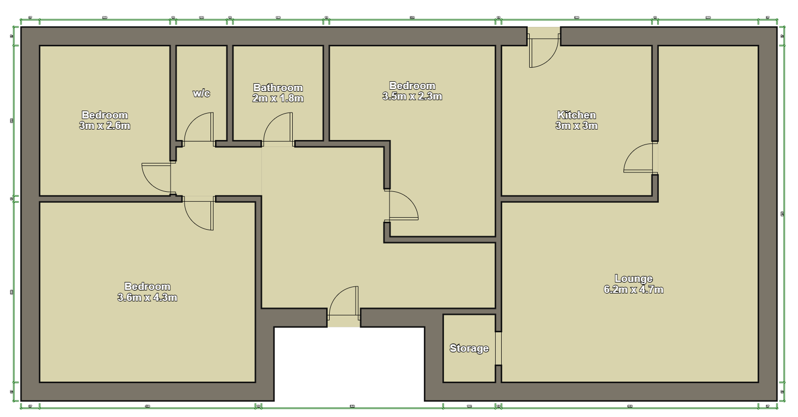 2 Springfield Close, Aberdare floorplan